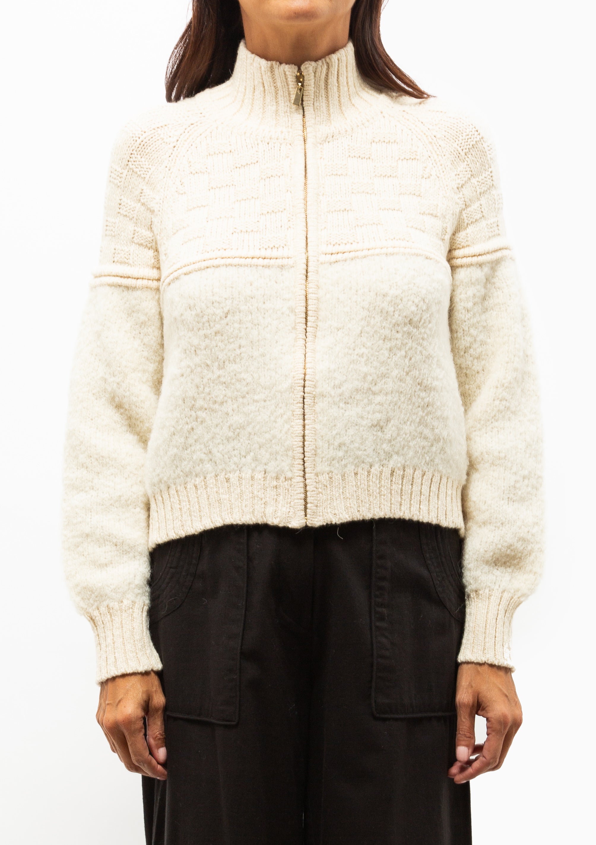 Klosters Zip Sweater | Alabaster