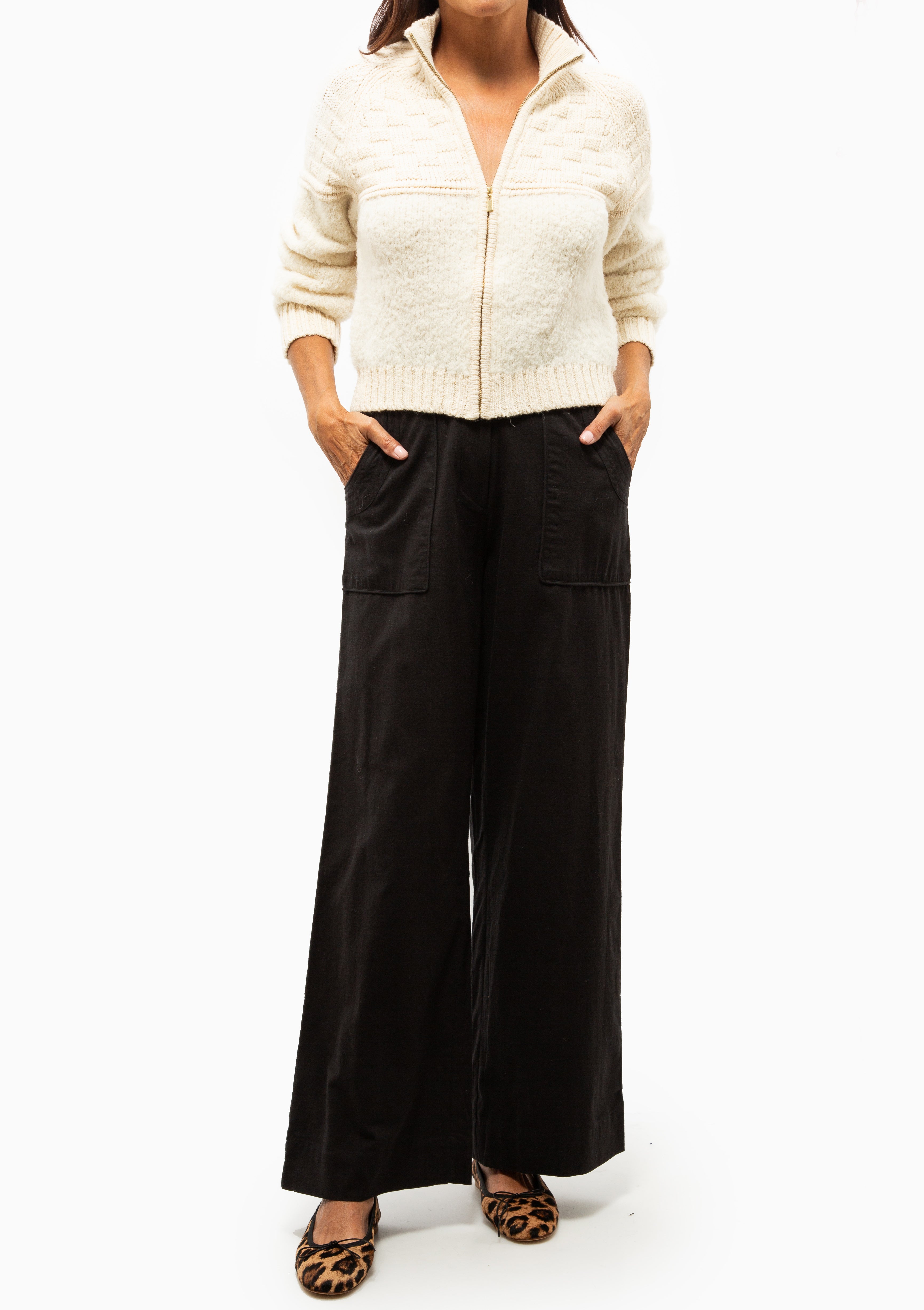 Klosters Zip Sweater | Alabaster