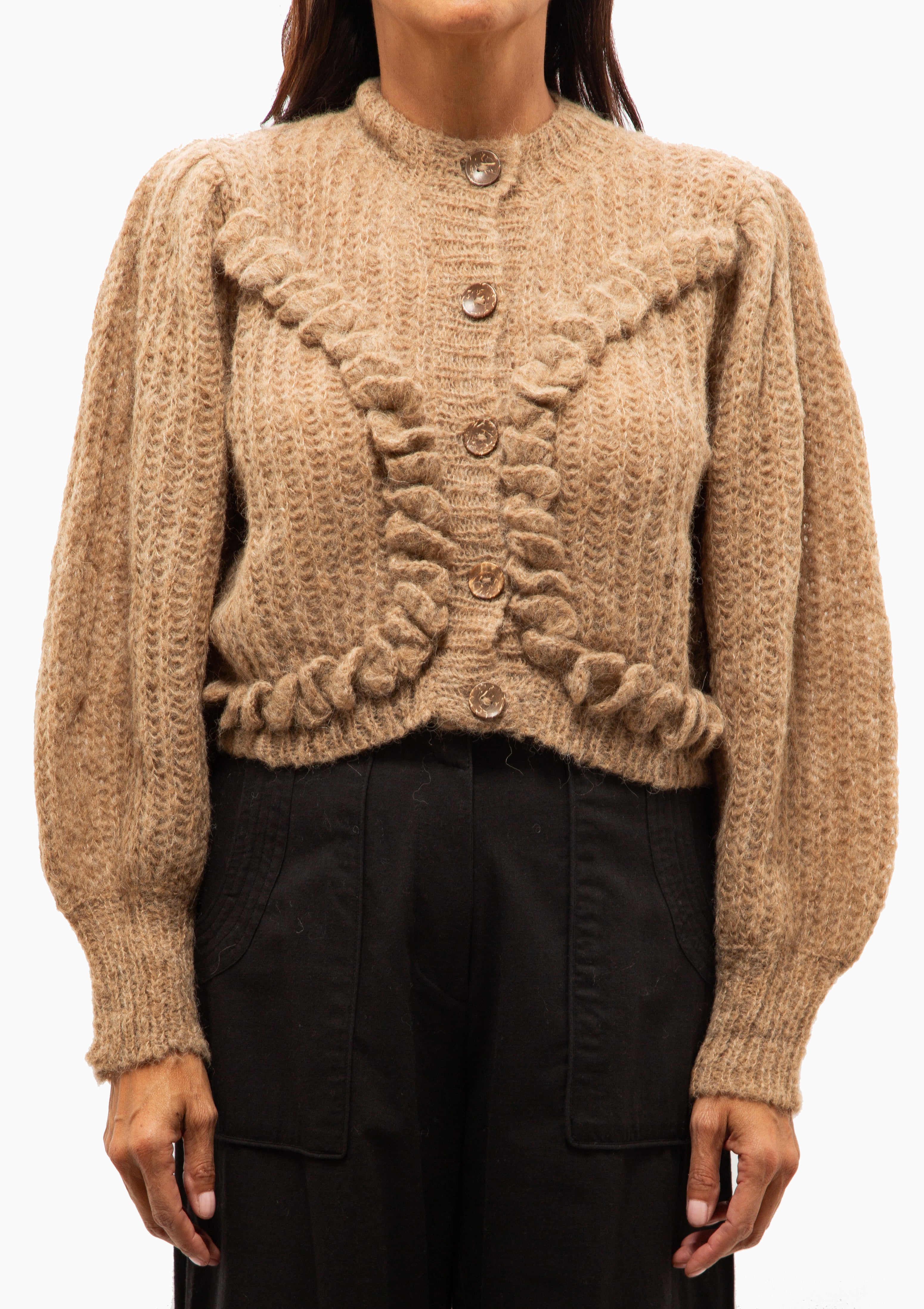 Moritz Embroidered Cardigan | Brownie