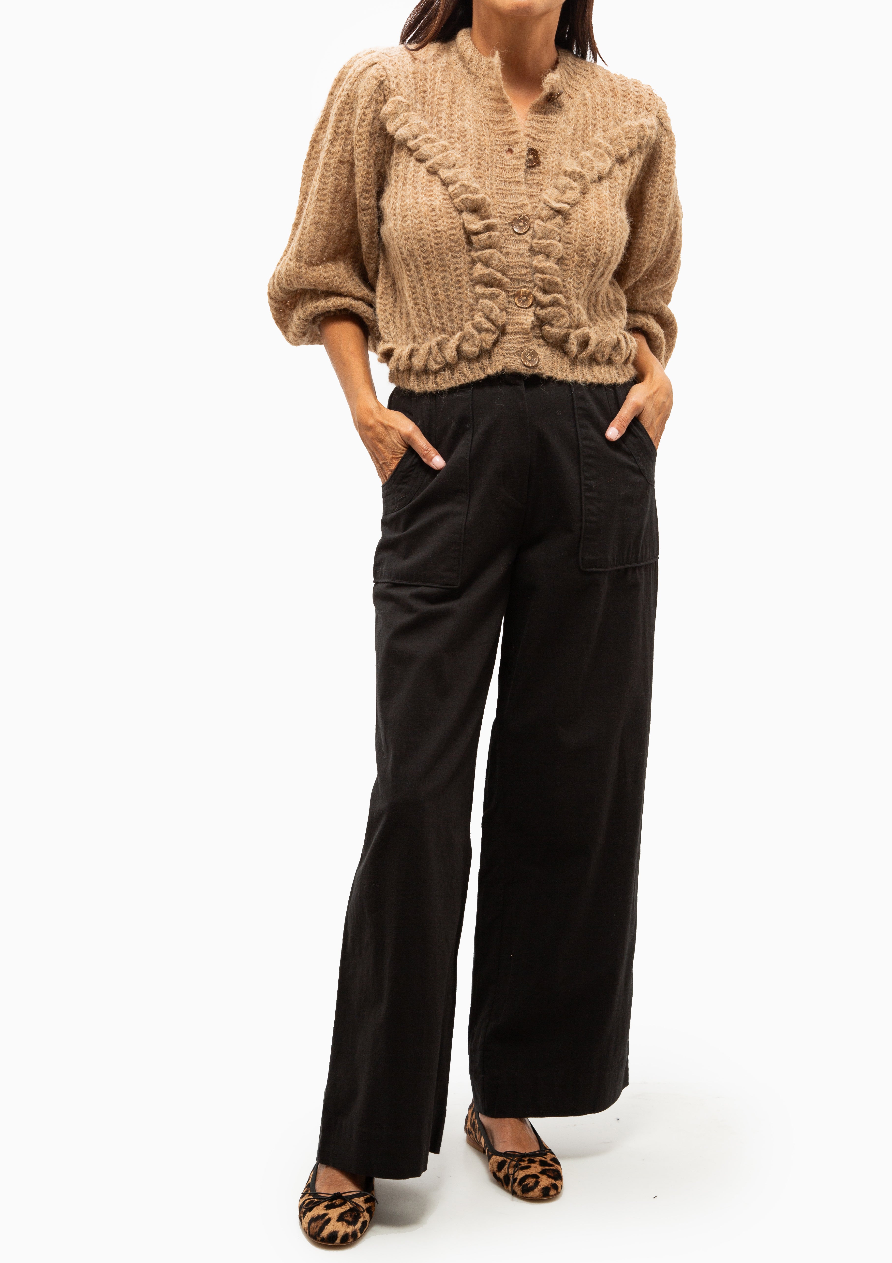 Moritz Embroidered Cardigan | Brownie