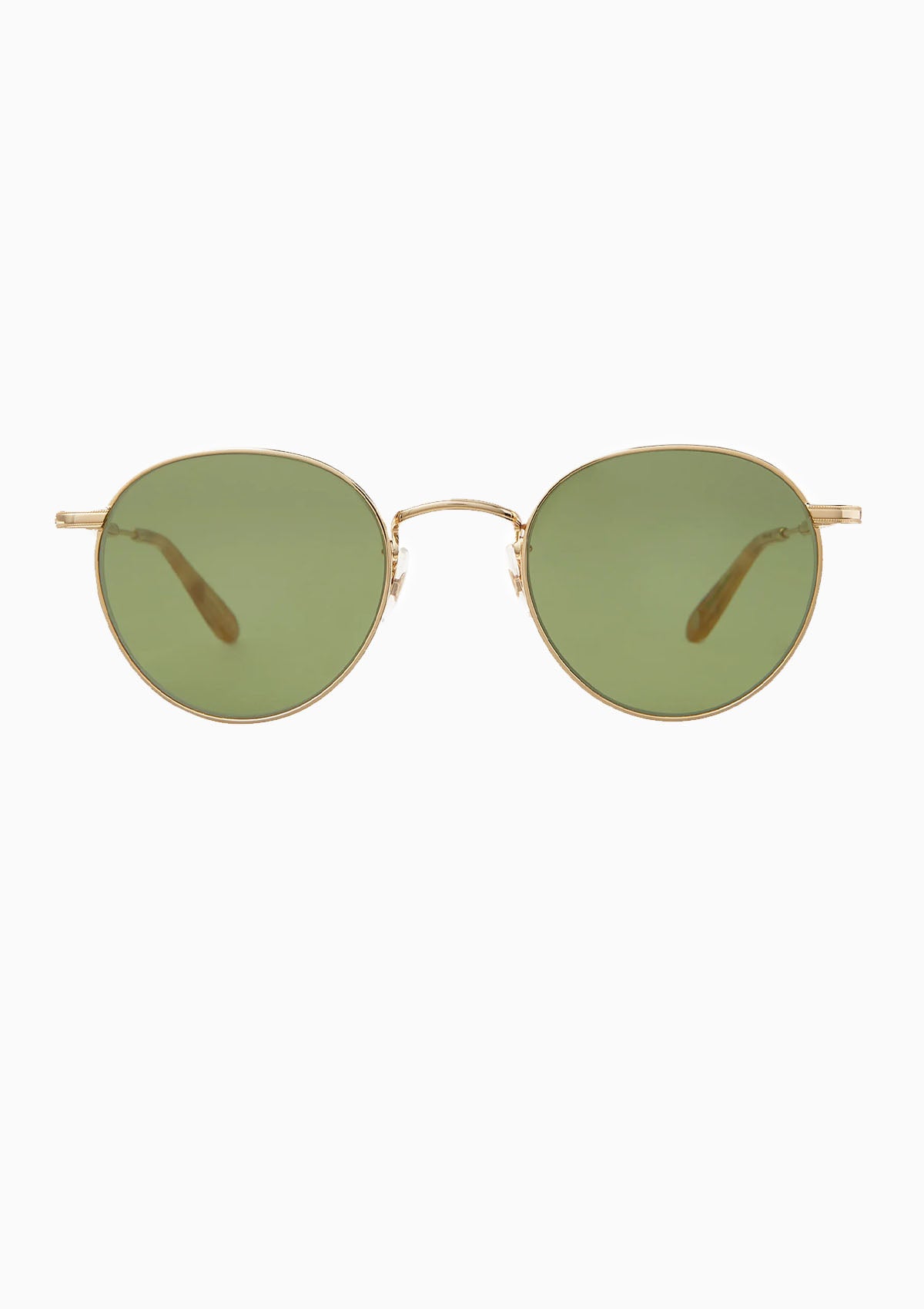 Round Gold Sunglasses with Green Lenses ROUND METAL LEGEND GOLD Sunglasses in Gold and G-15 Green  main image 4