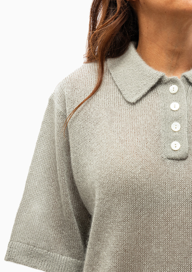 Josephine Lounge Polo | Oyster Shell