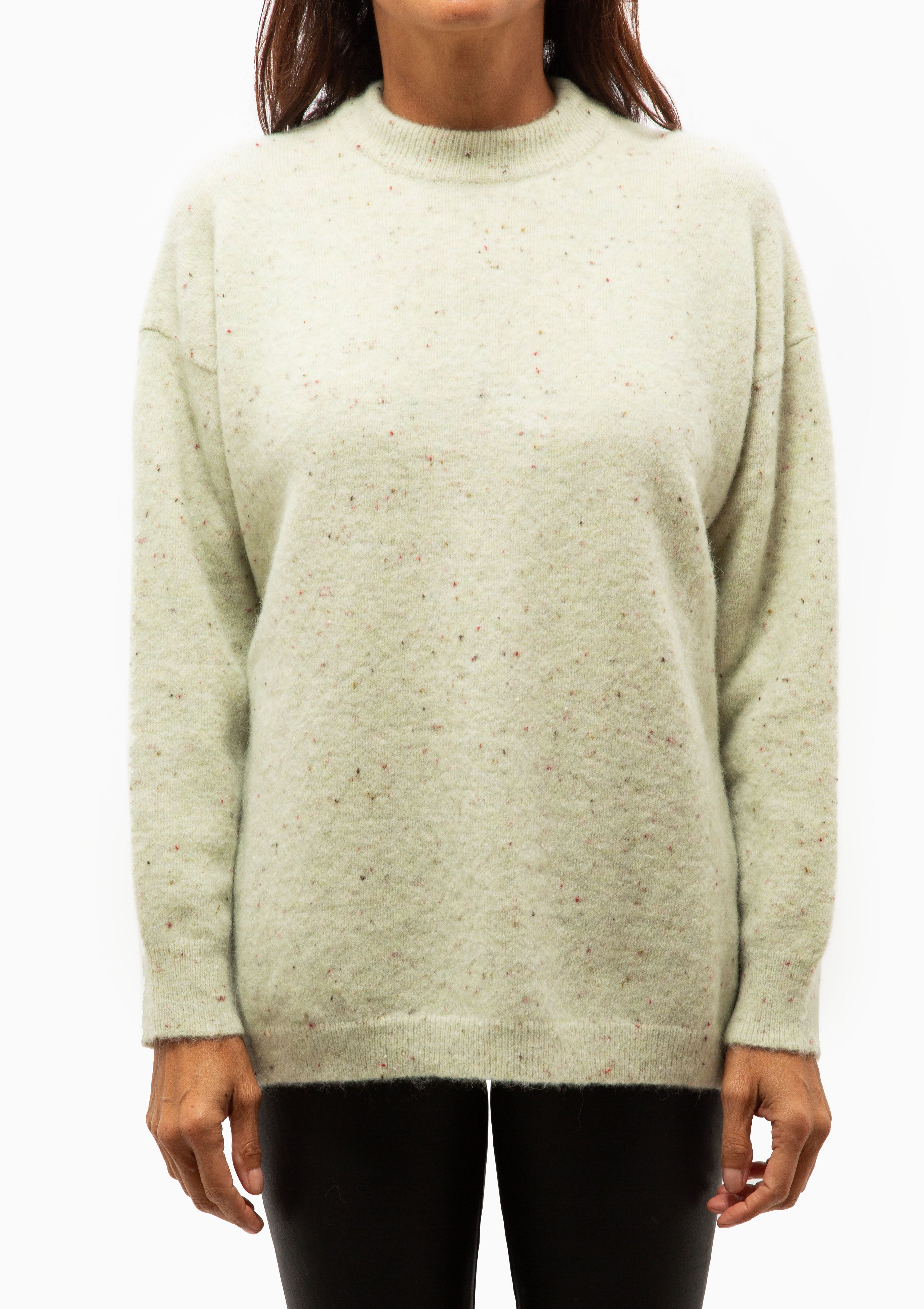 Megan Crewneck | Freckled Lime