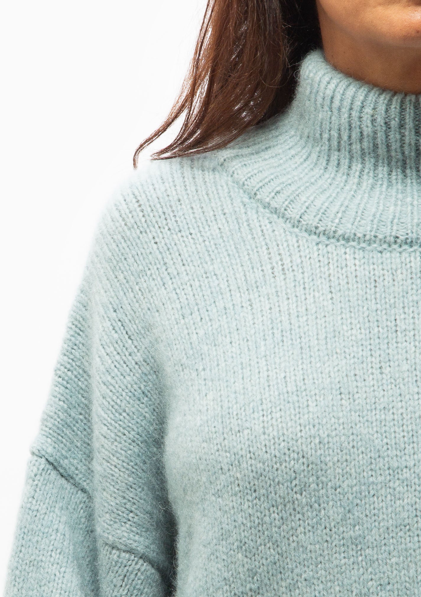 Naomi Mock Neck | Light Blue
