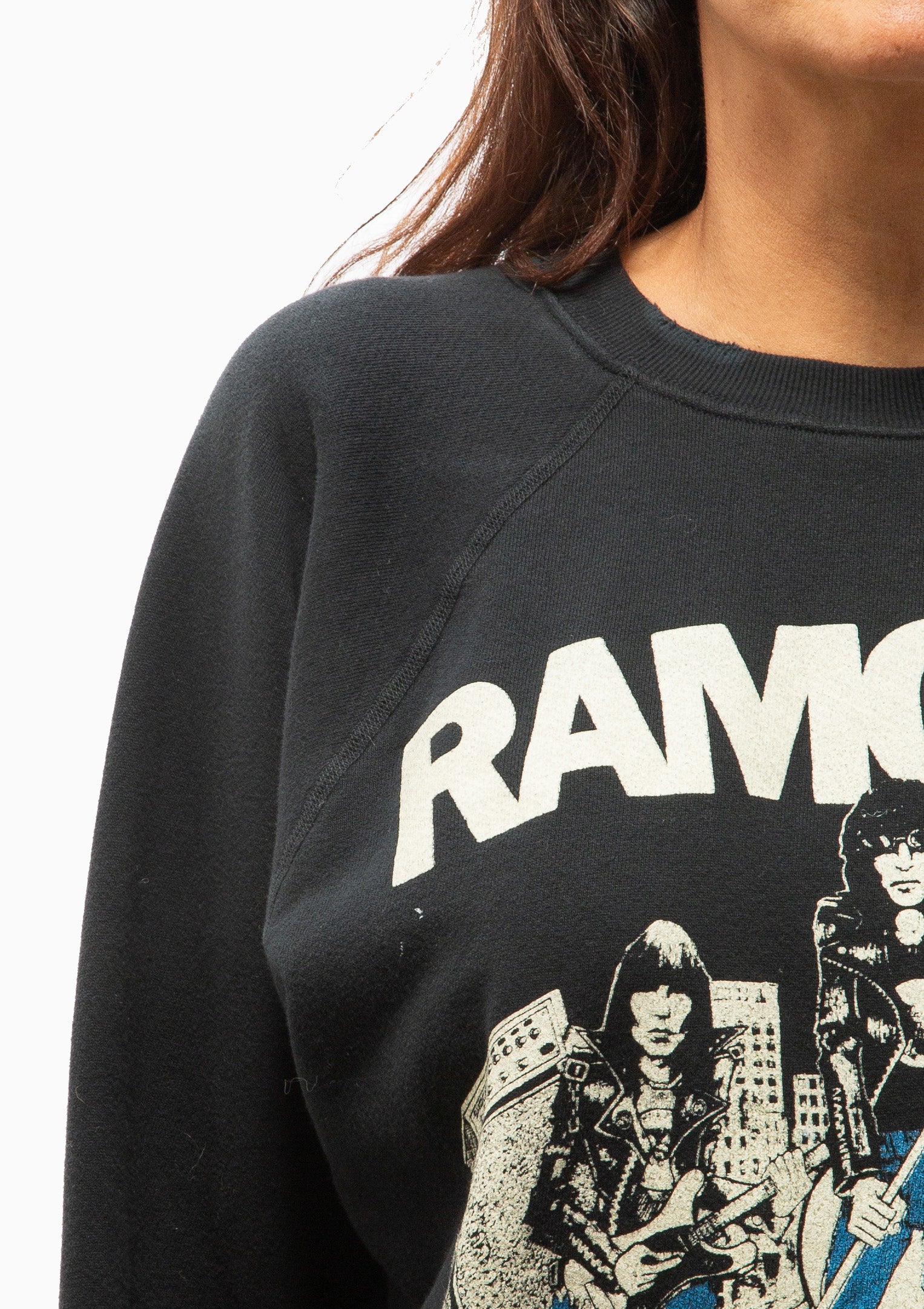 The Ramones Shrunken Sweatshirt | Coal