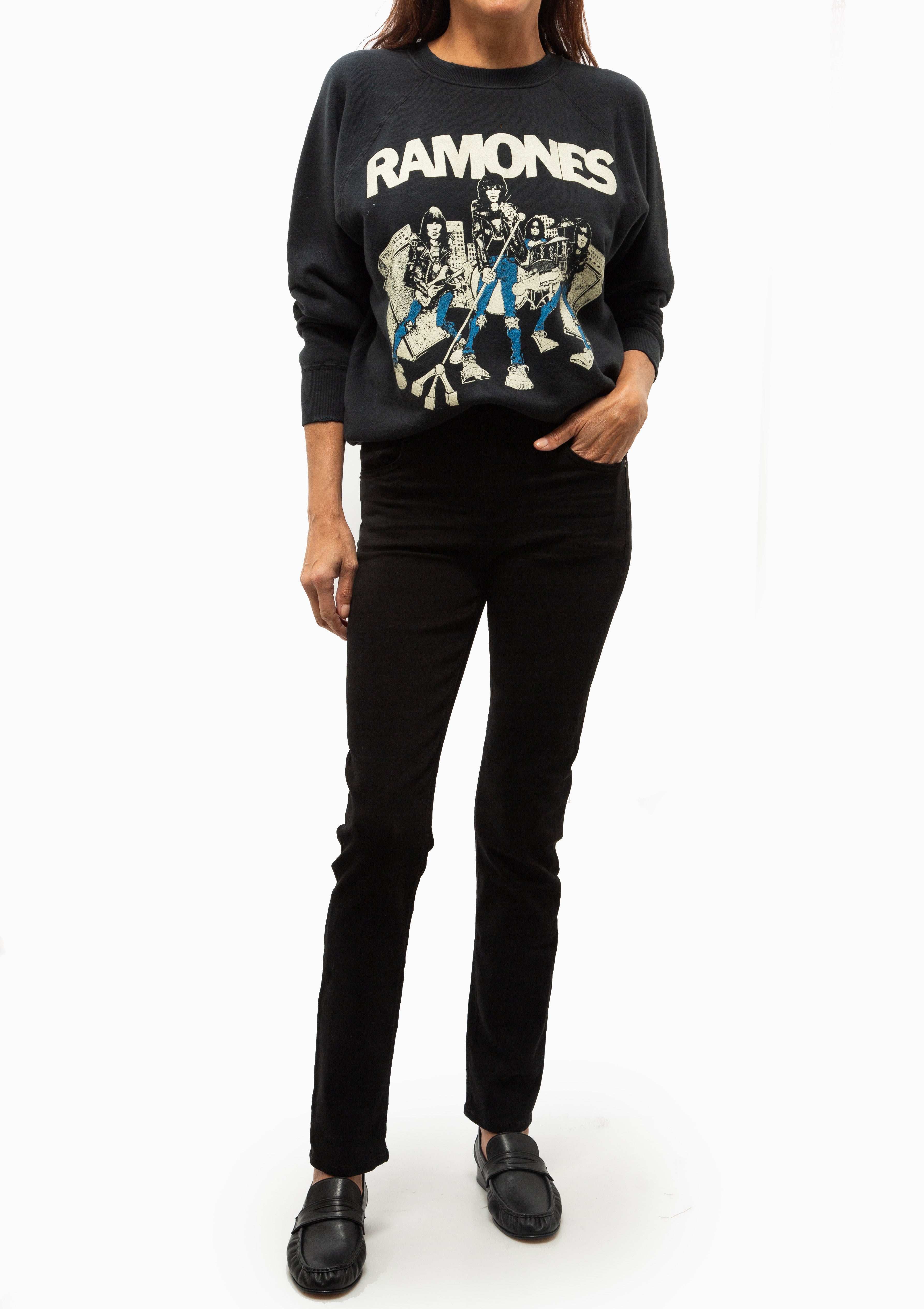 The Ramones Shrunken Sweatshirt | Coal