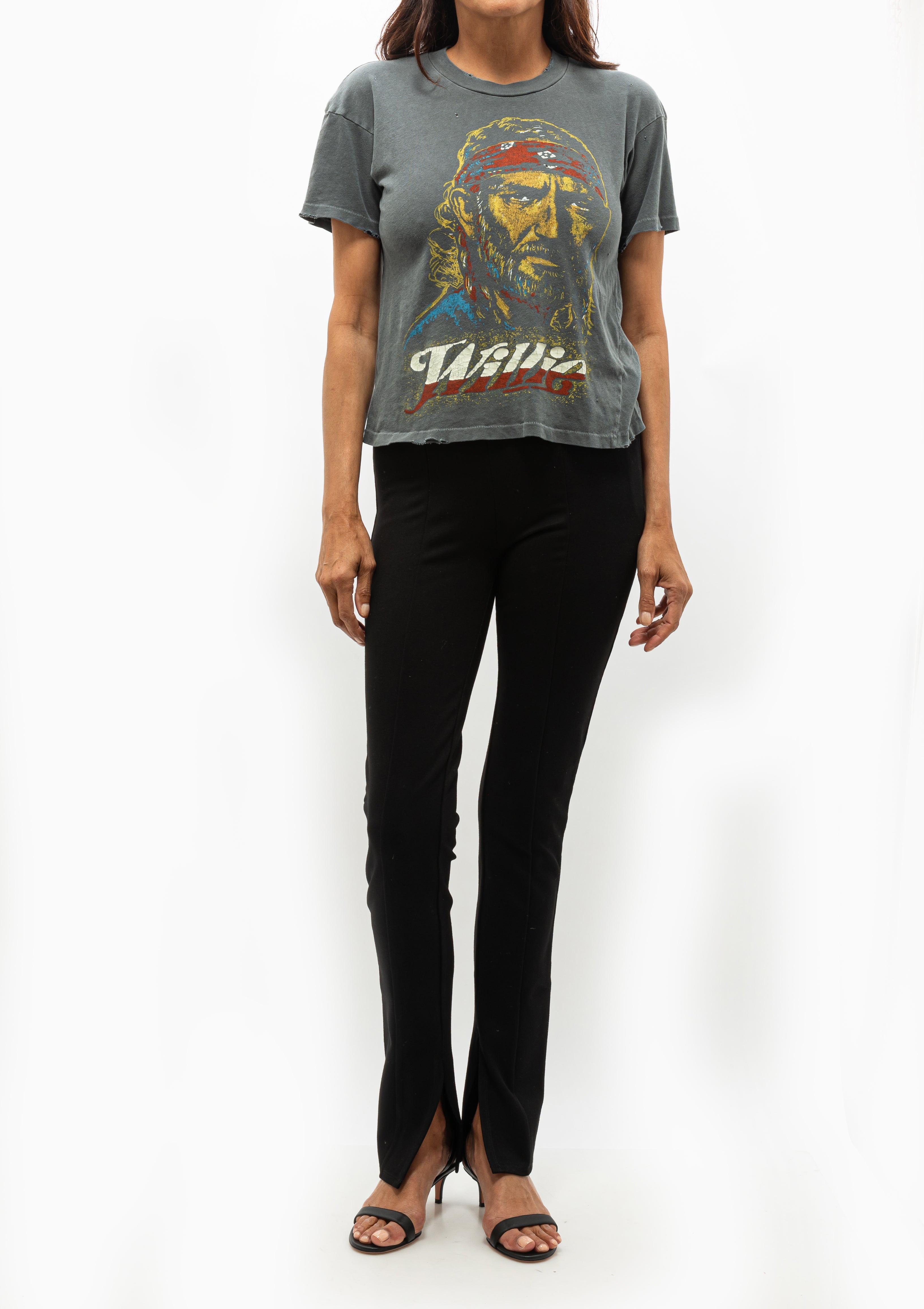Madeworn WIllie Nelson Crop Tee in Dusk - Available at Diani Boutique.