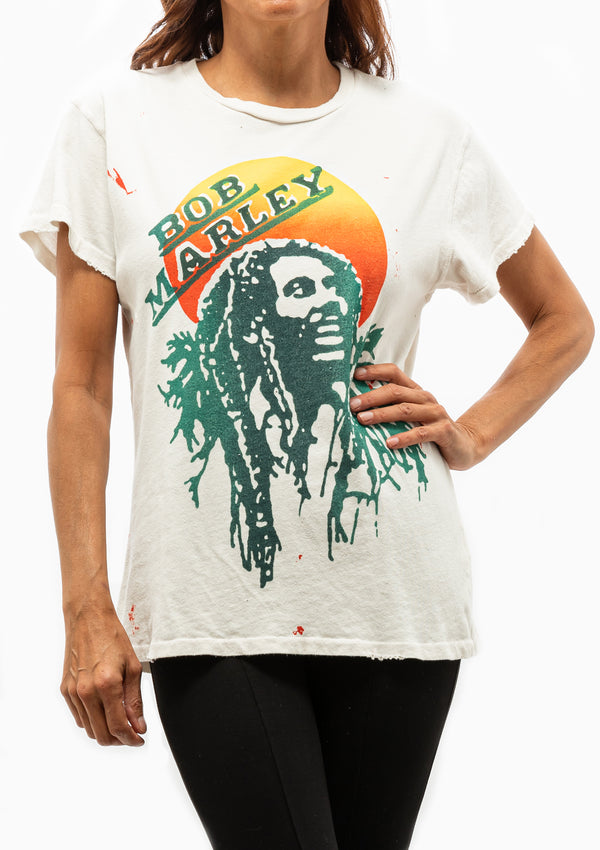 Bob Marley Crew Tee | Vintage White