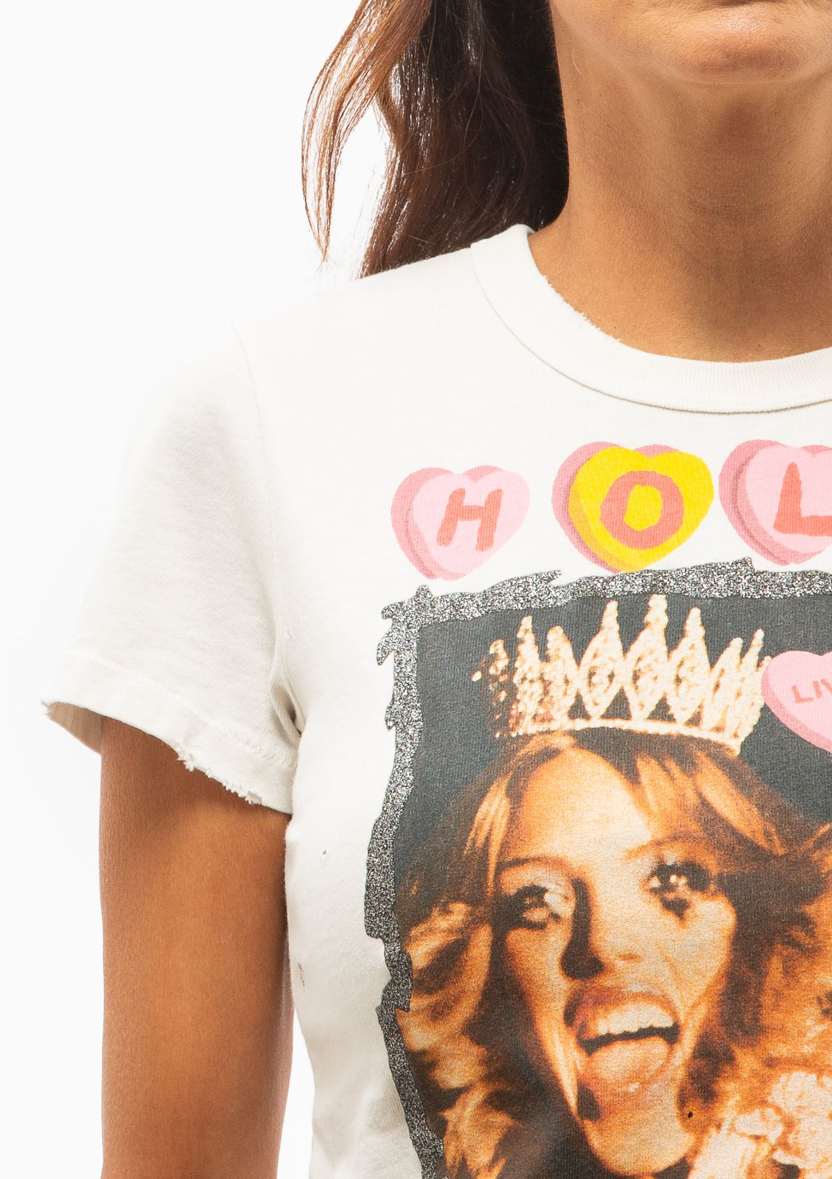 Hole Shrunken Mini Tee | Vintage White