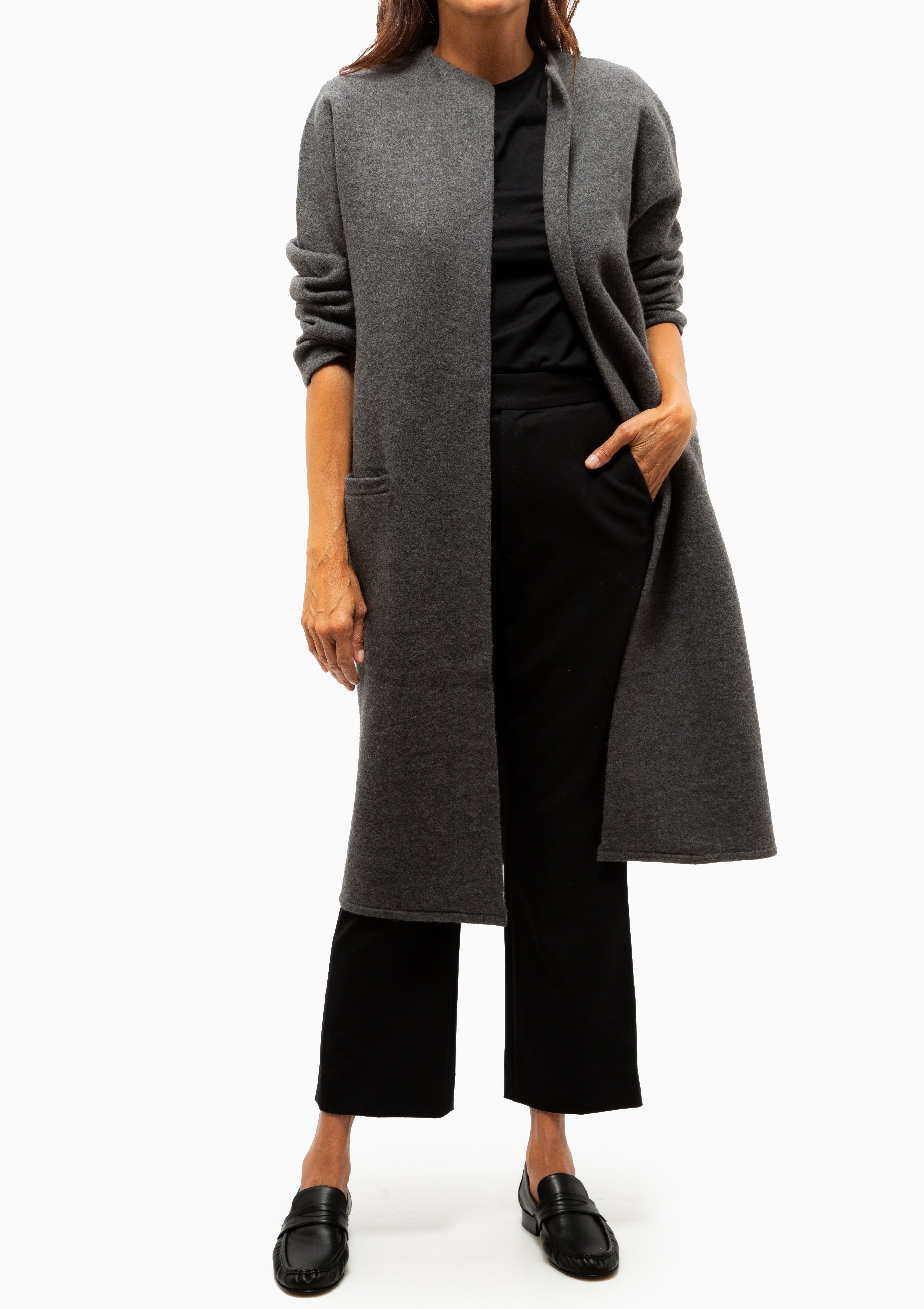 Cloak Sweater Coat | Charcoal
