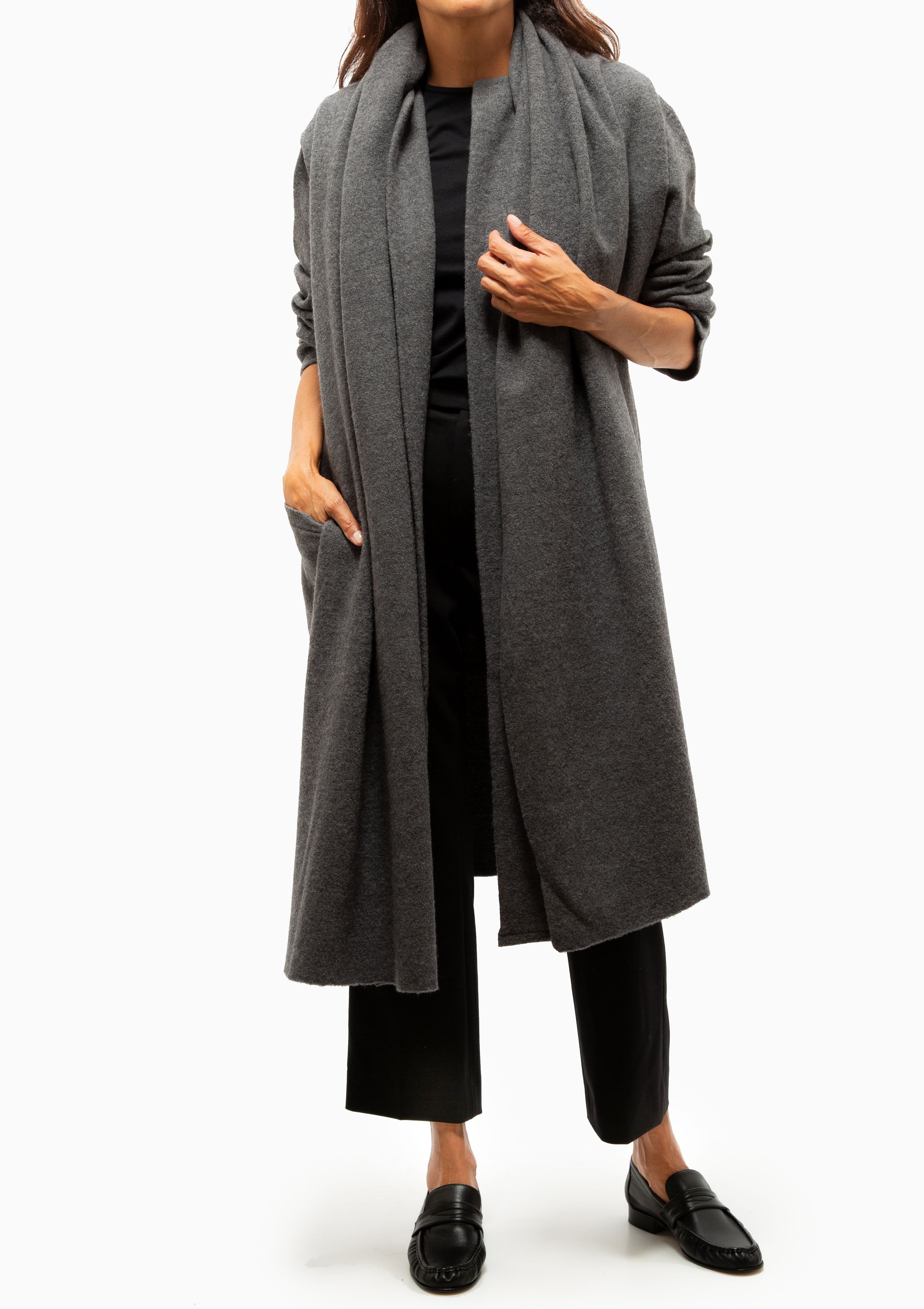 Cloak Sweater Coat | Charcoal