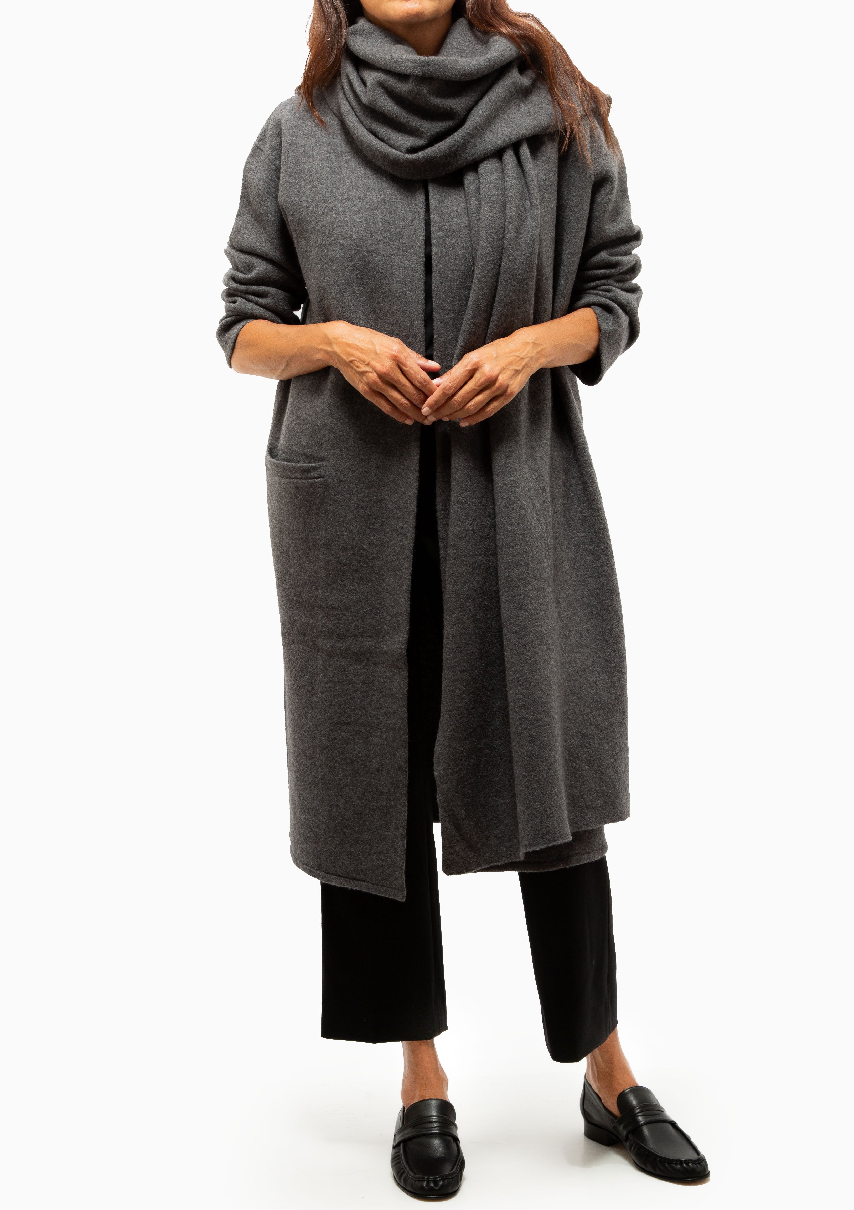 Cloak Sweater Coat | Charcoal