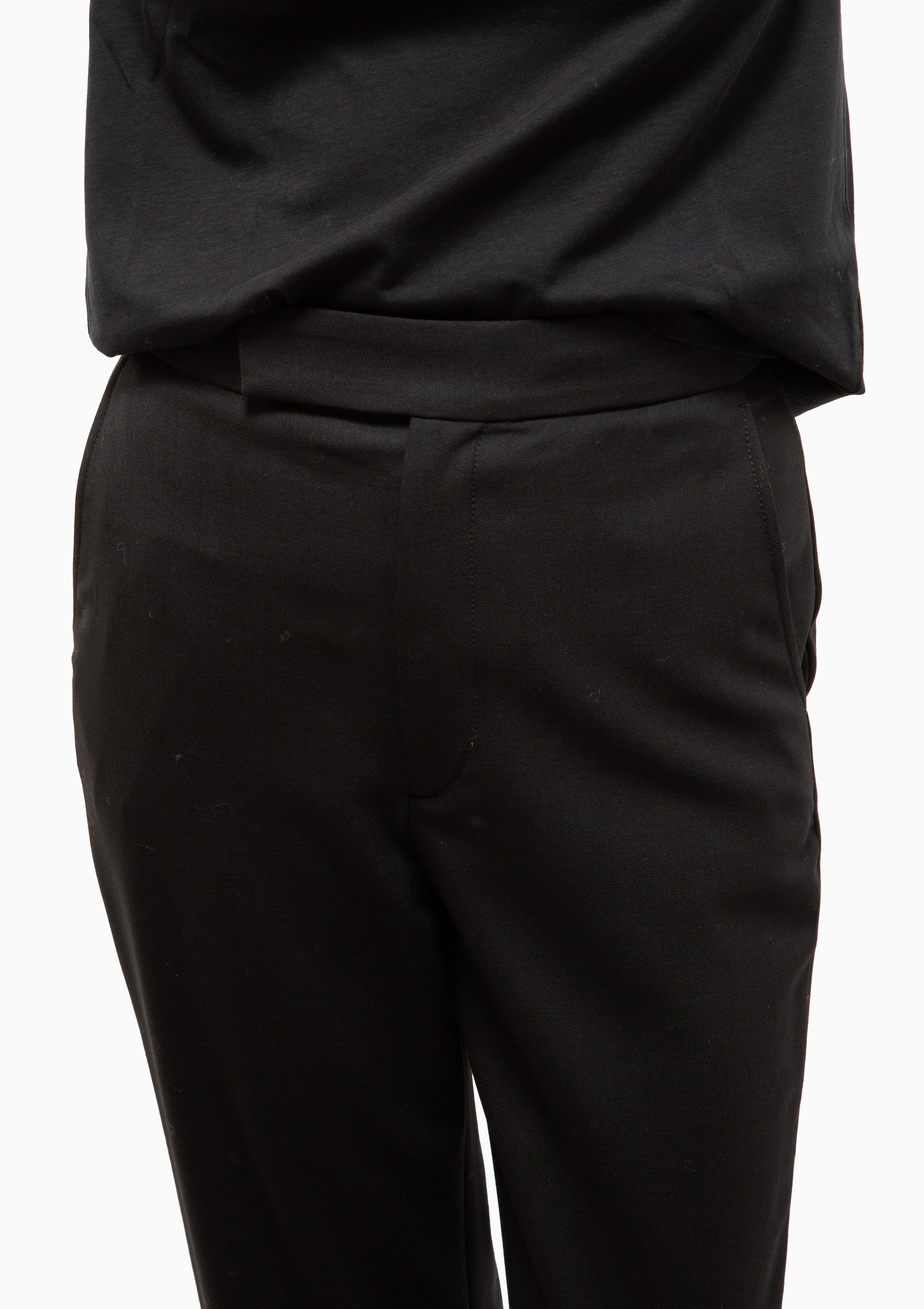 High Waisted Crop Trouser | Black