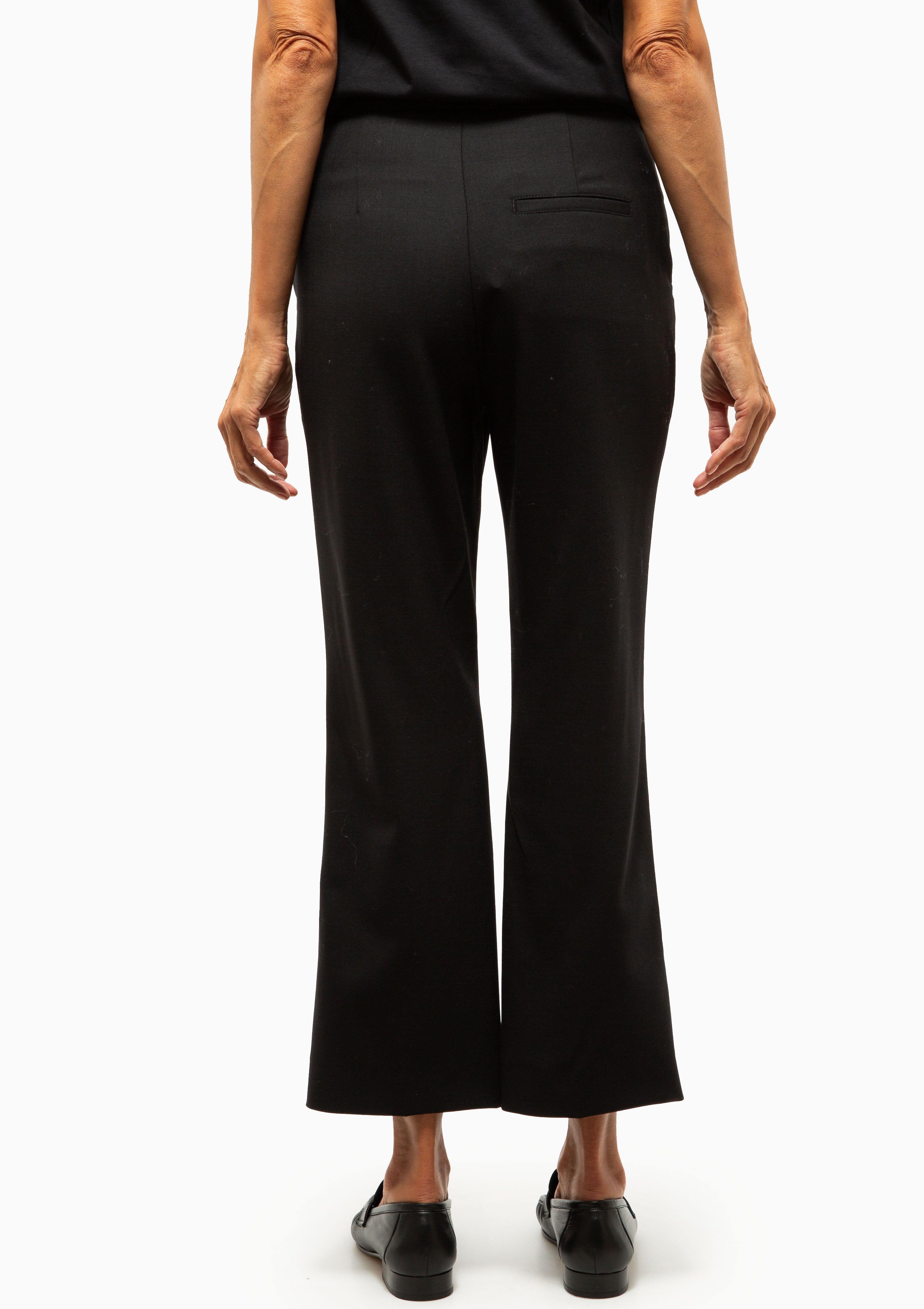 High Waisted Crop Trouser | Black