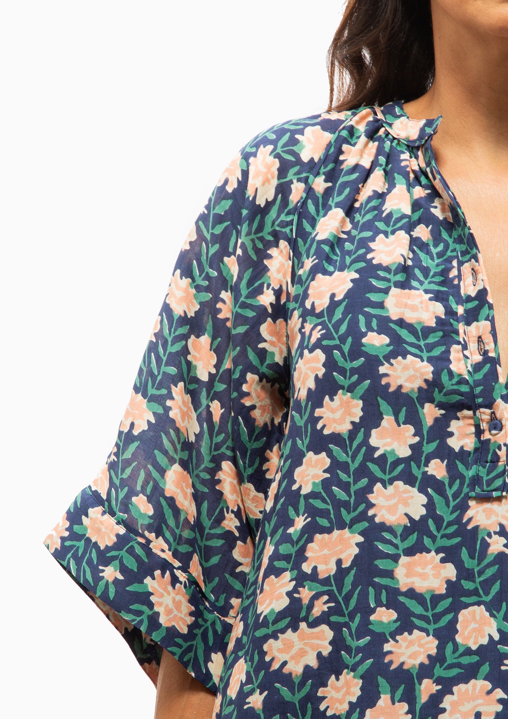 Faro Short Dress | Midnight Pink Carnation