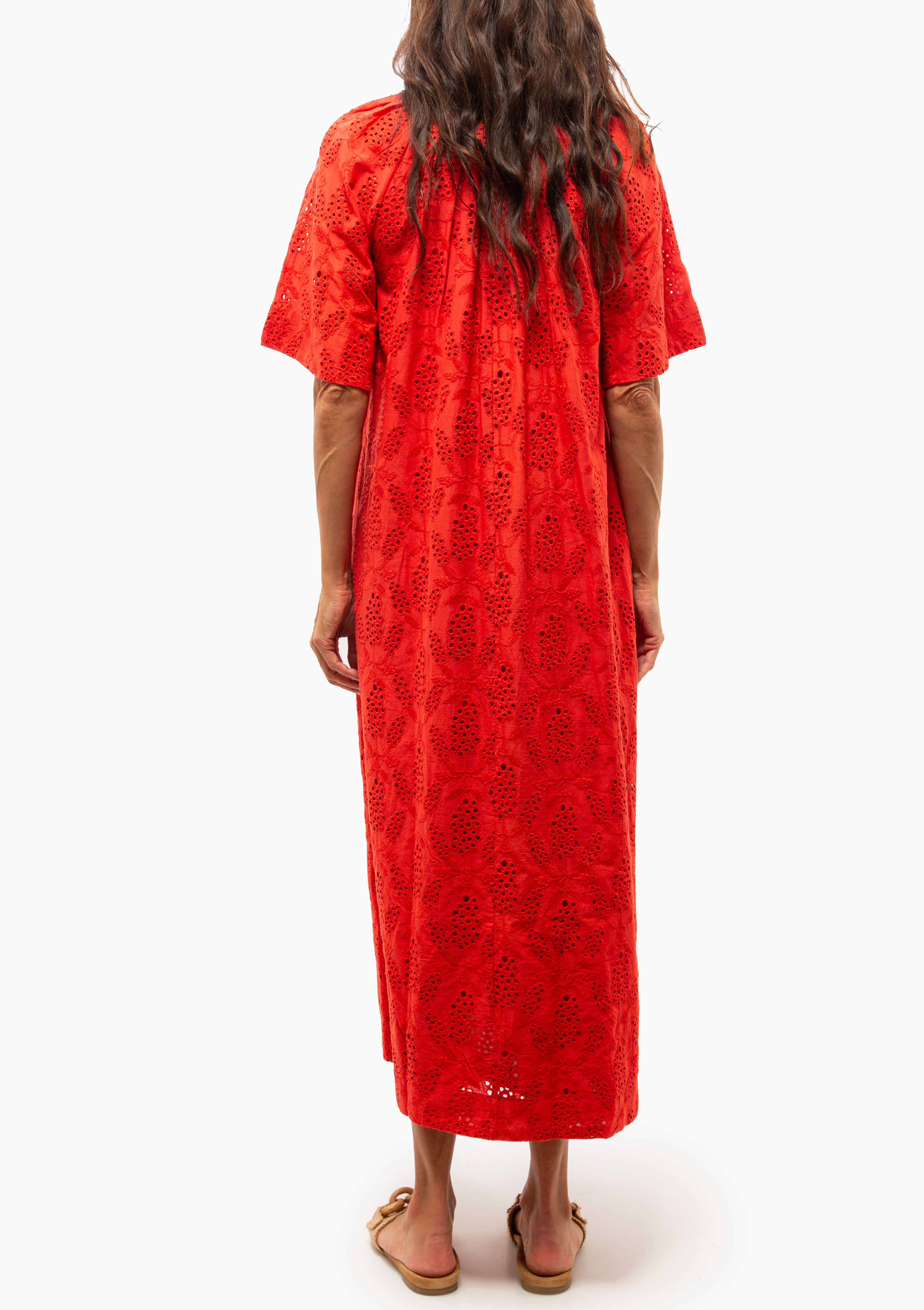 Somerset Dress | Chili Hyacinth Eyelet