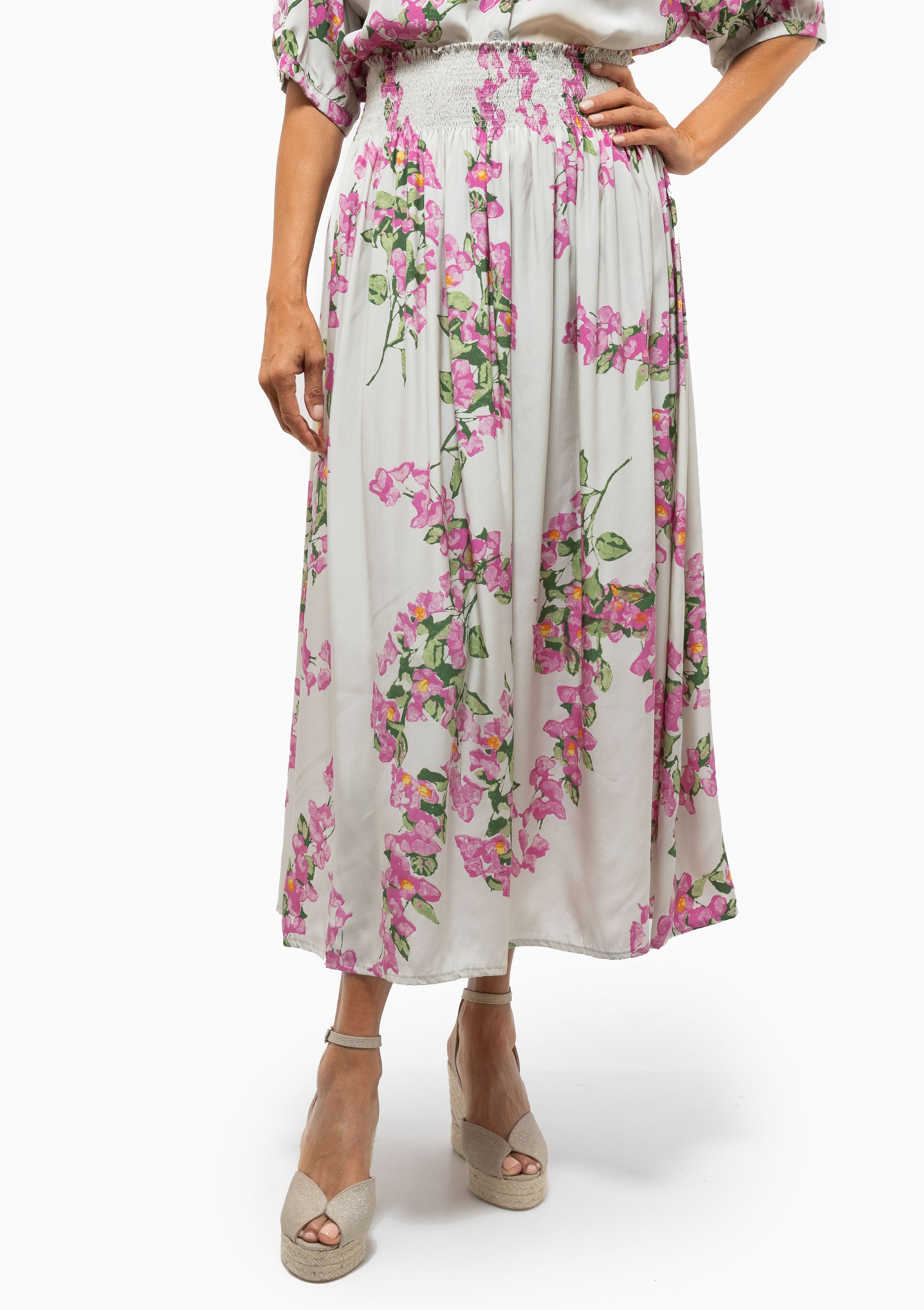 Bella Skirt | Bougainvillea Mother of Pearl