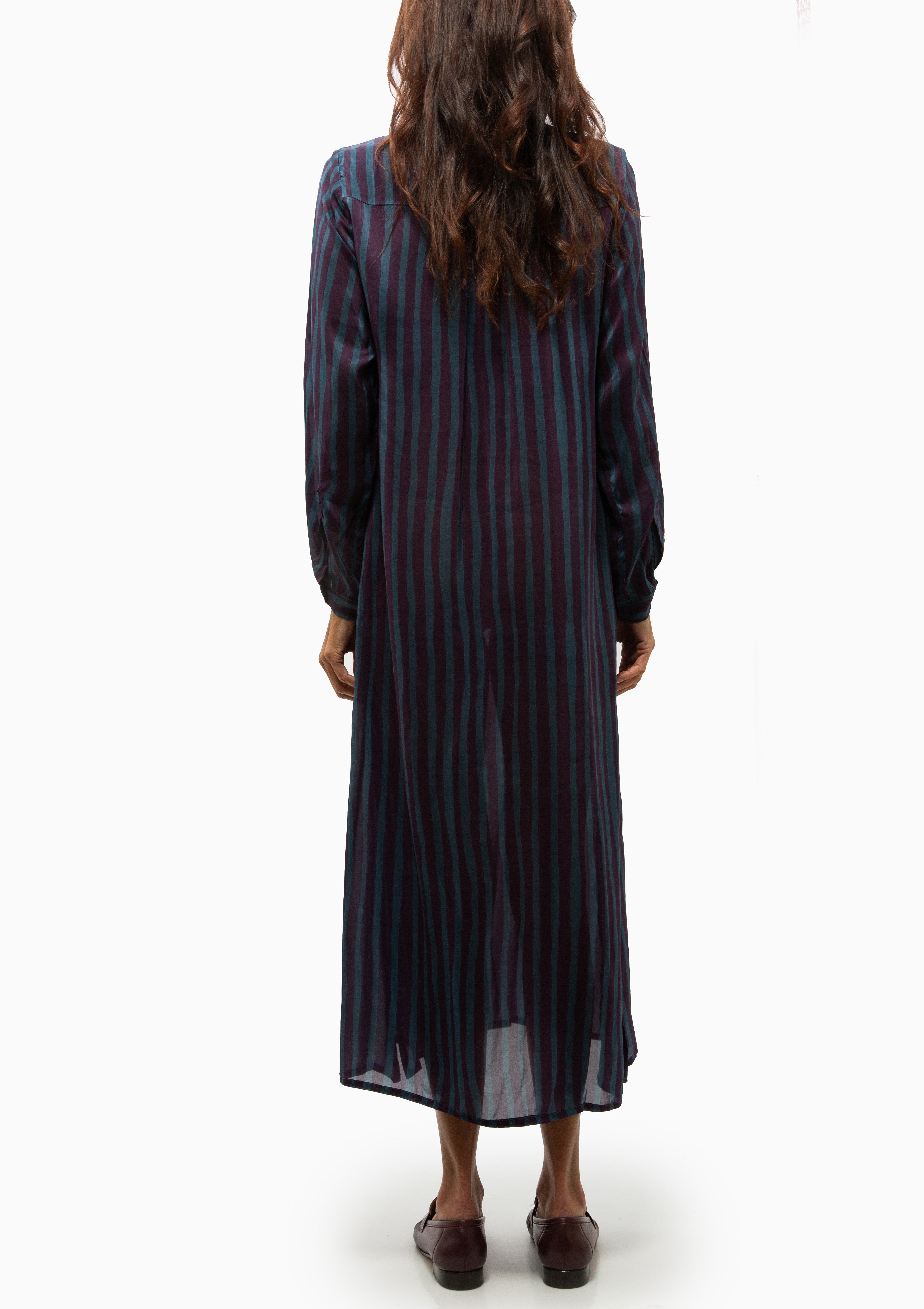 MB Dress | Petite Stripe Petroleum