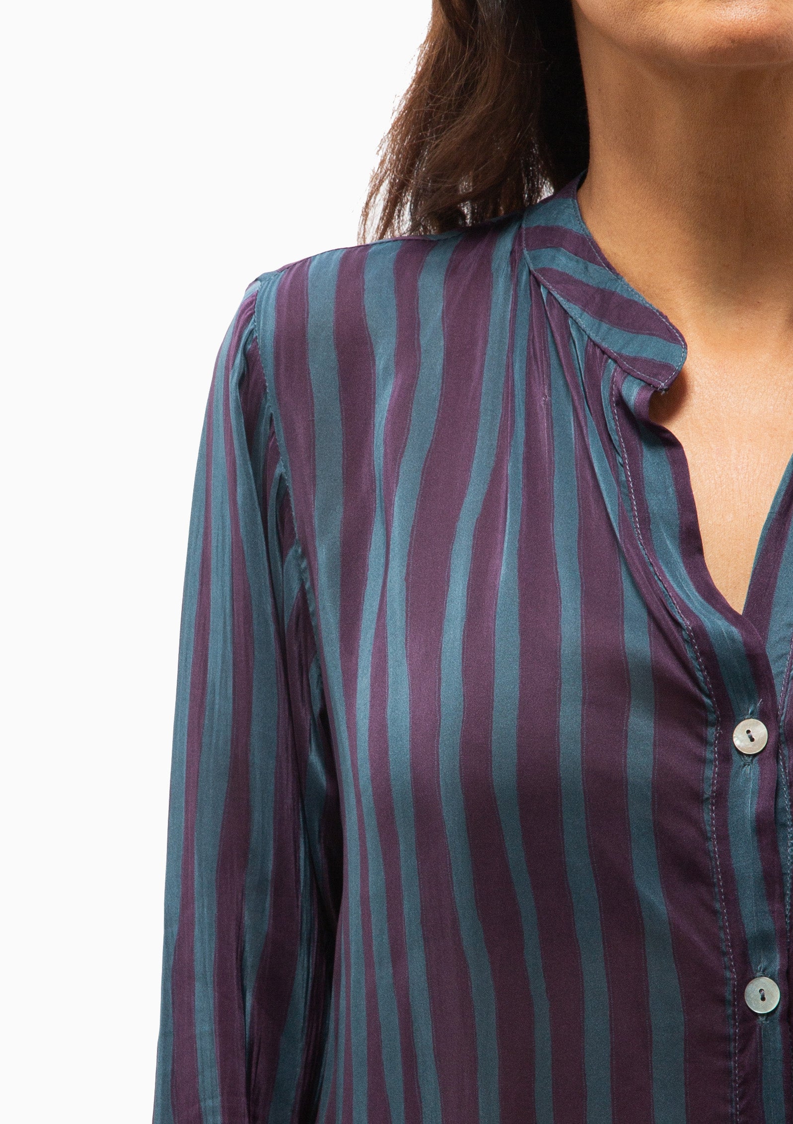 MB Dress | Petite Stripe Petroleum