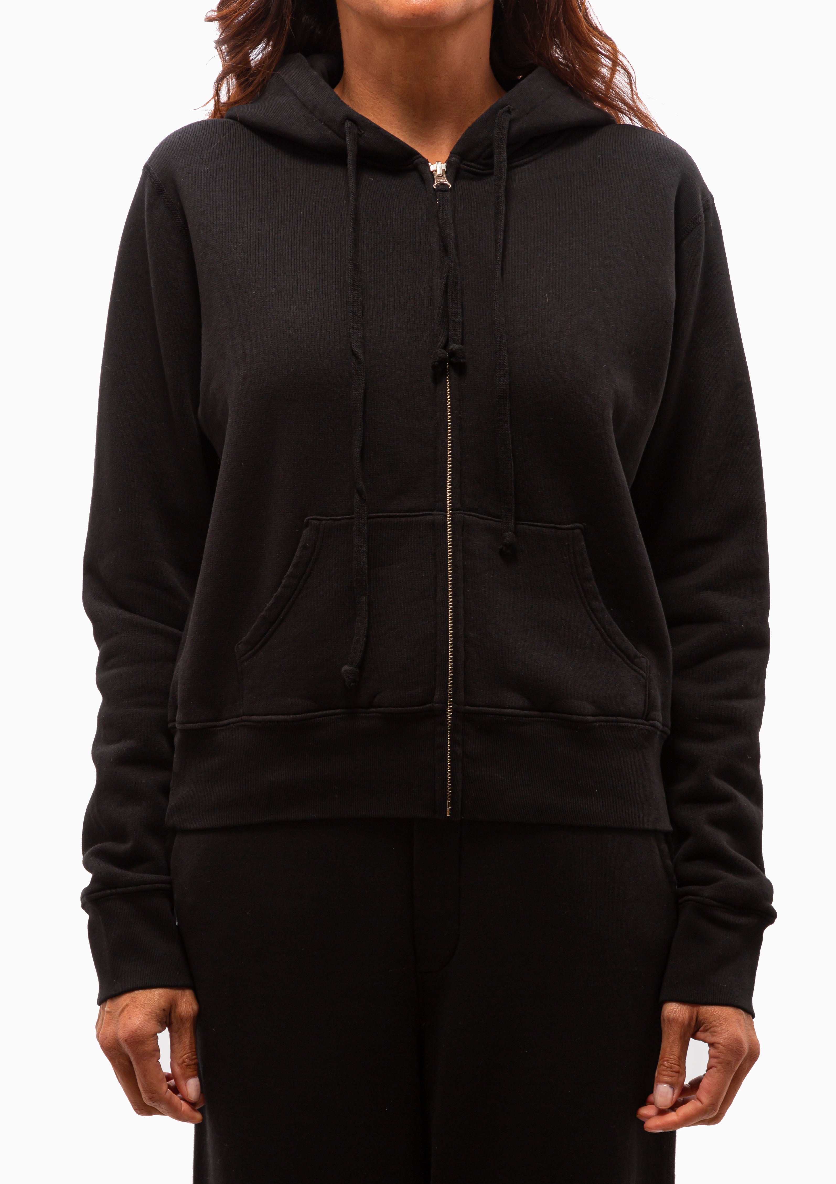 Callie Zip Up Hoodie | Washed Black