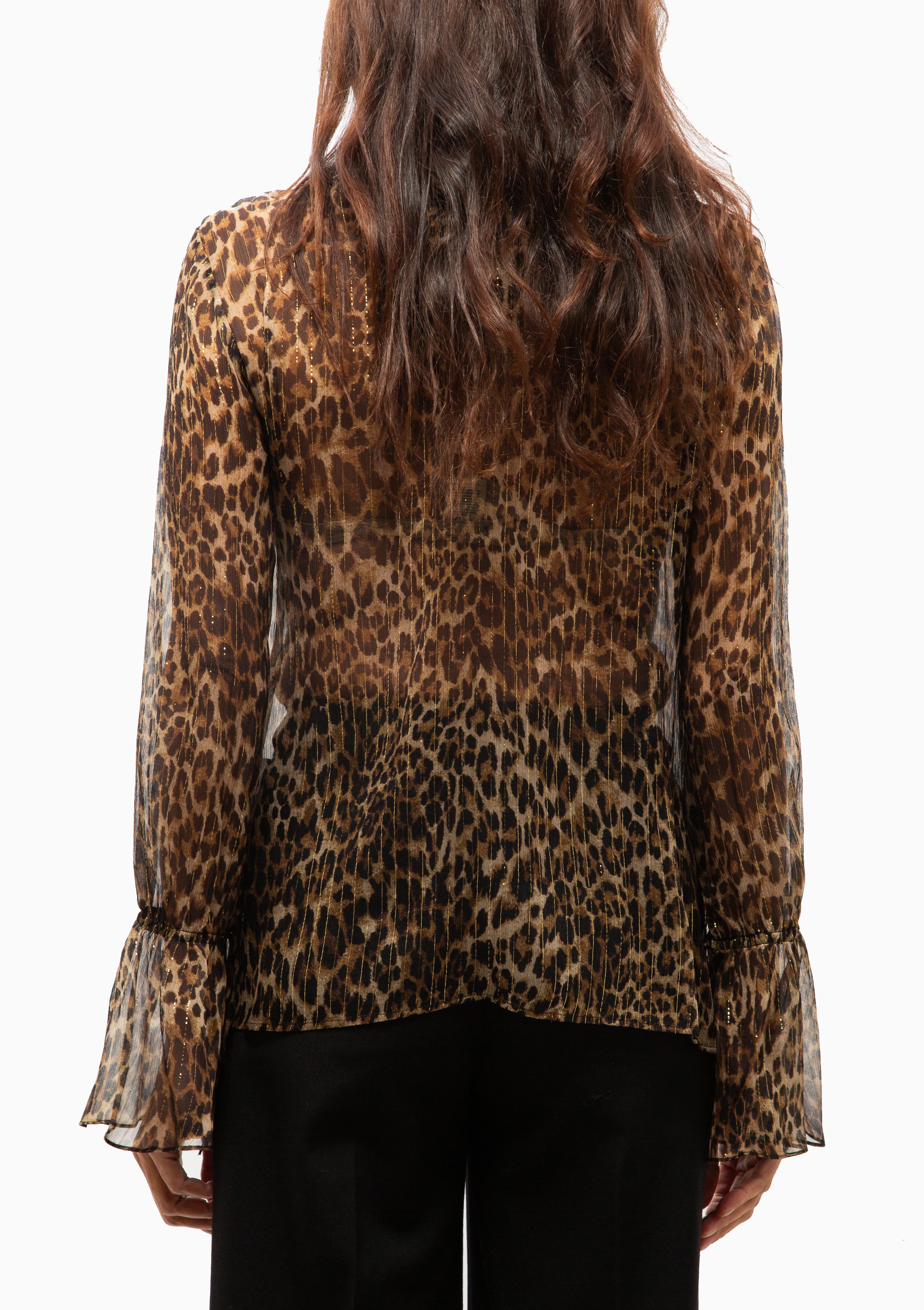Cecily Shirt | Lurex Leopard