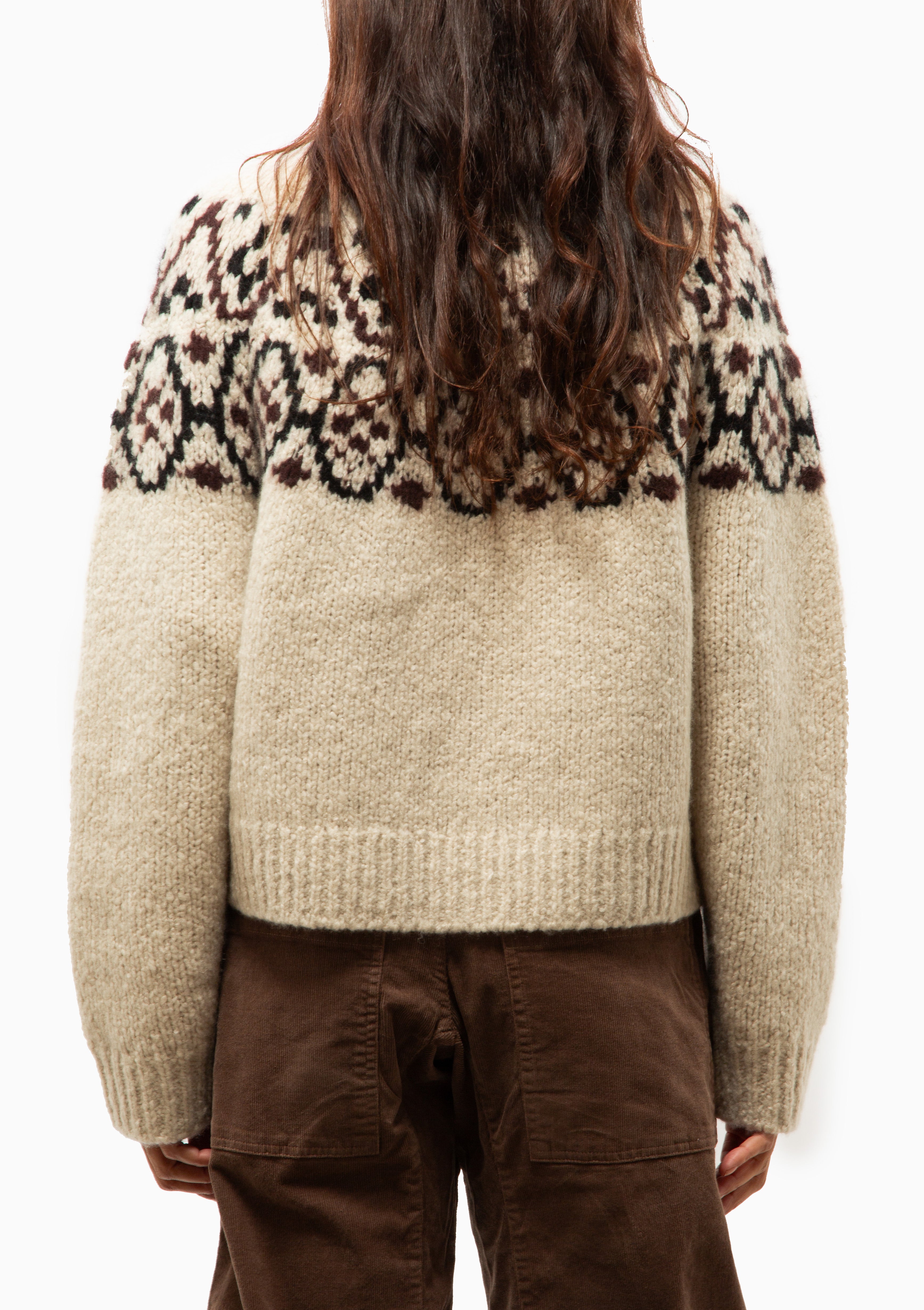 Chrissy Sweater | Beige Melange Fair Isle