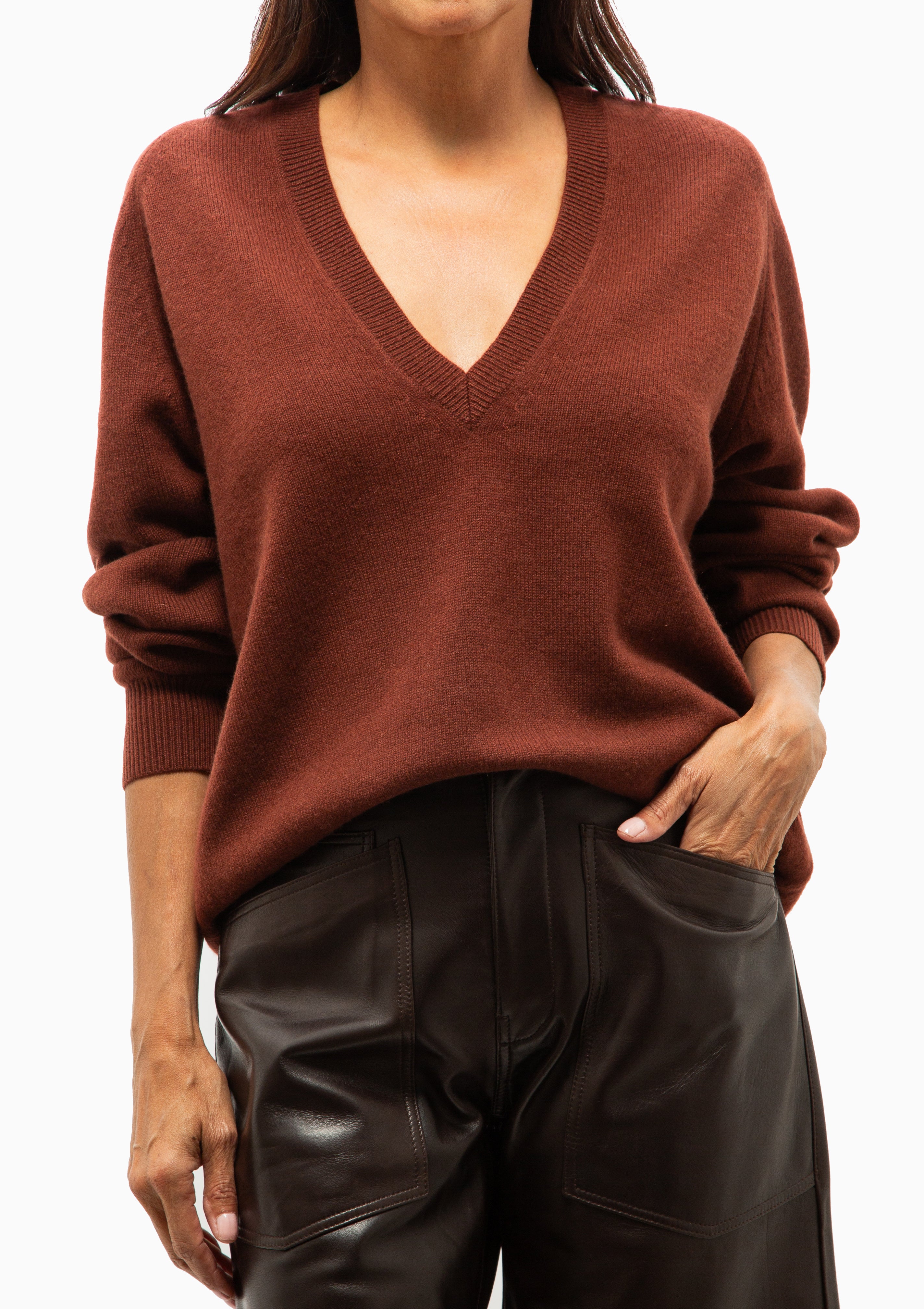 Feron Sweater | Dark Rust