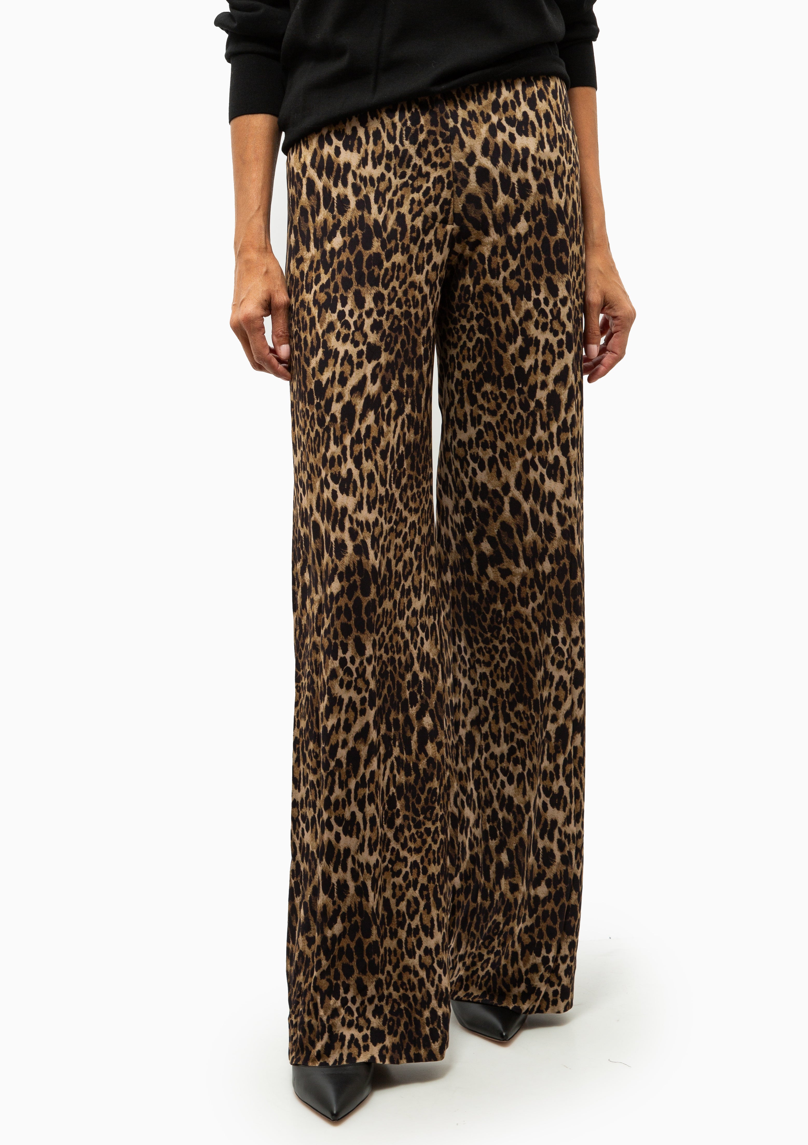Kiana Jersey Pant | Vintage Leopard Print