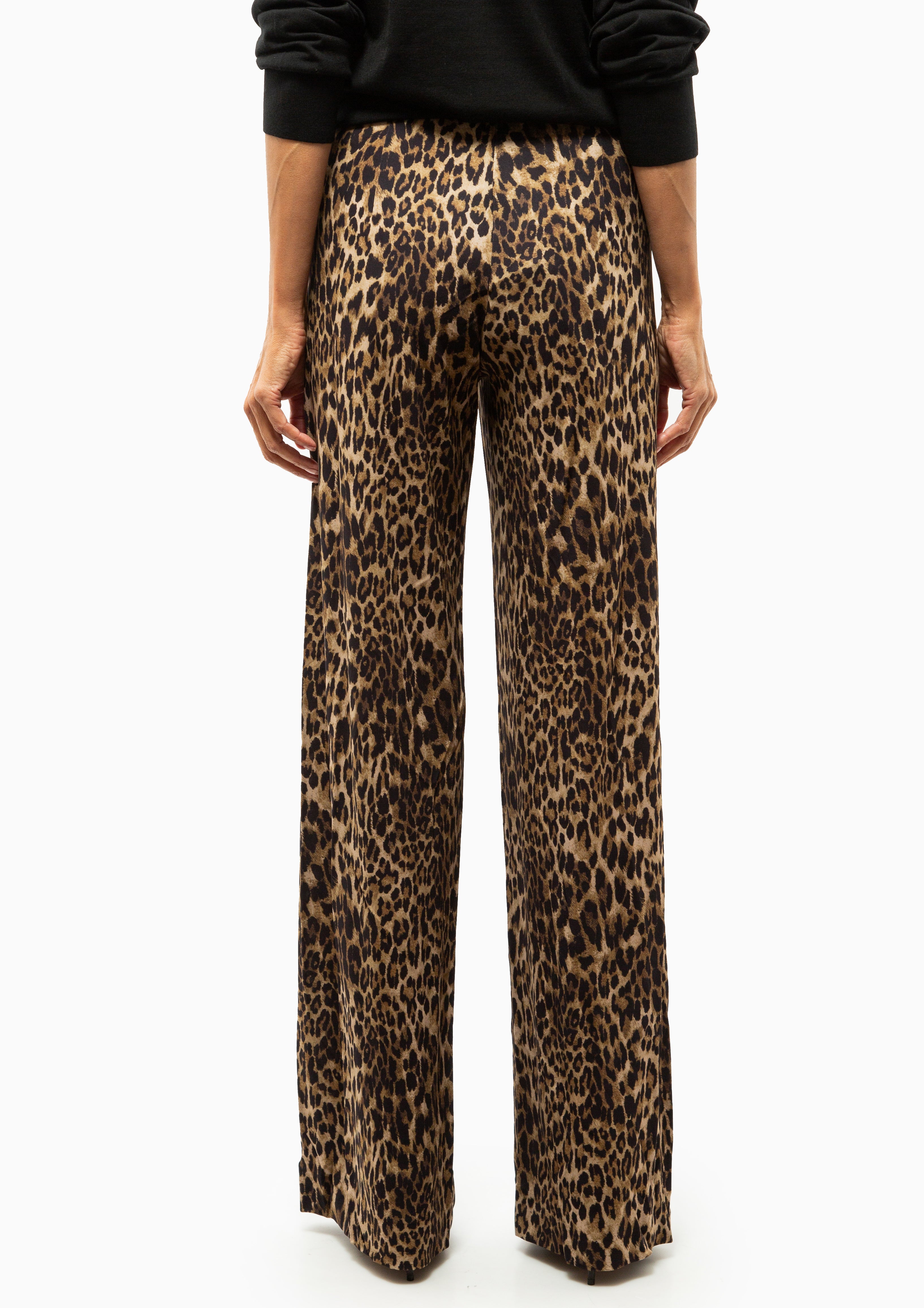 Kiana Jersey Pant | Vintage Leopard Print