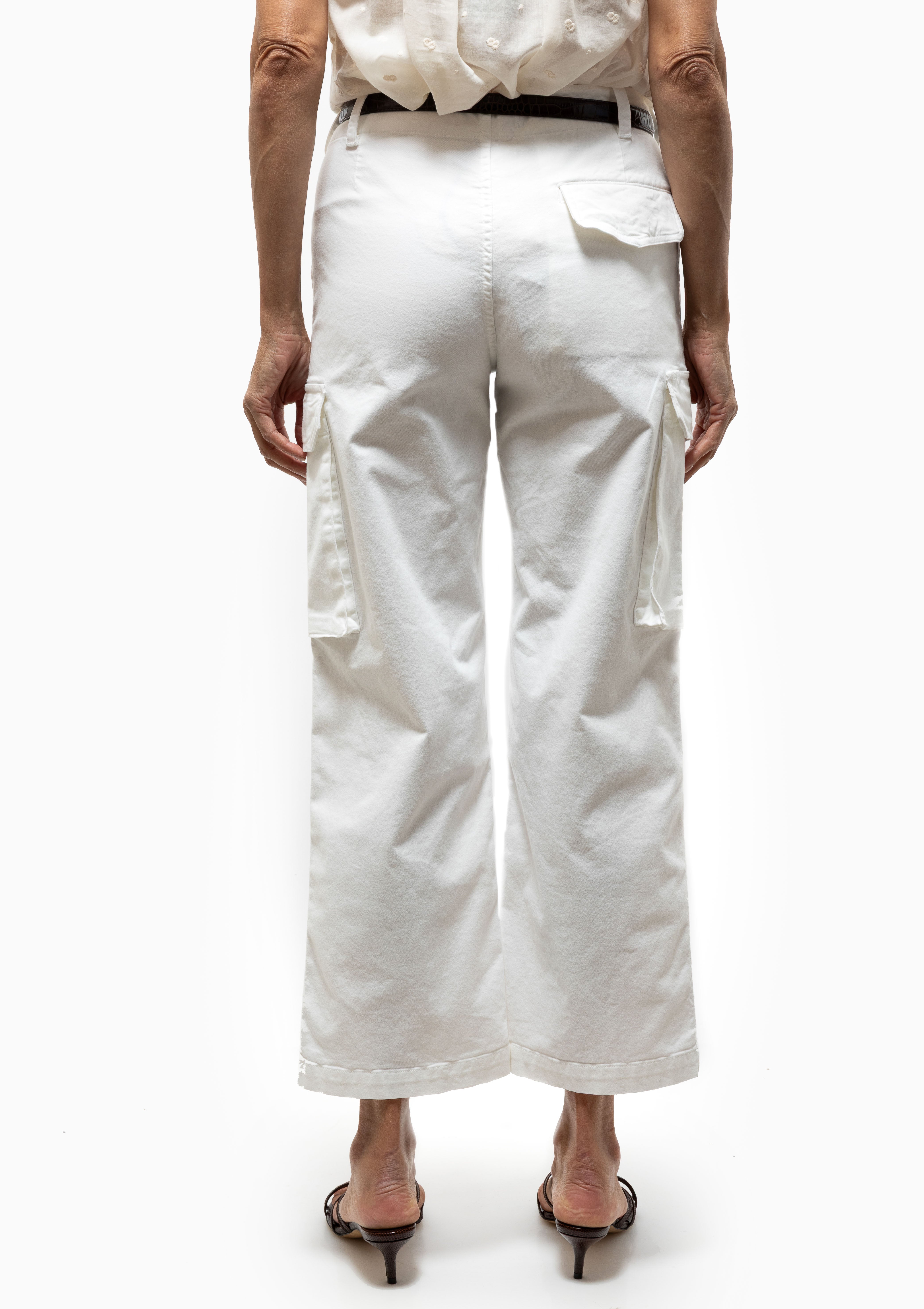 Leofred Cargo Pant | White