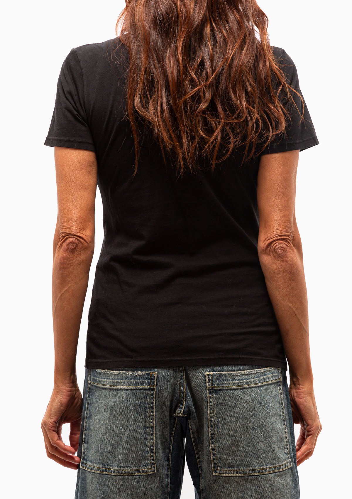 Nili Lotan Mariela Crewneck Tee in black. Available at Diani