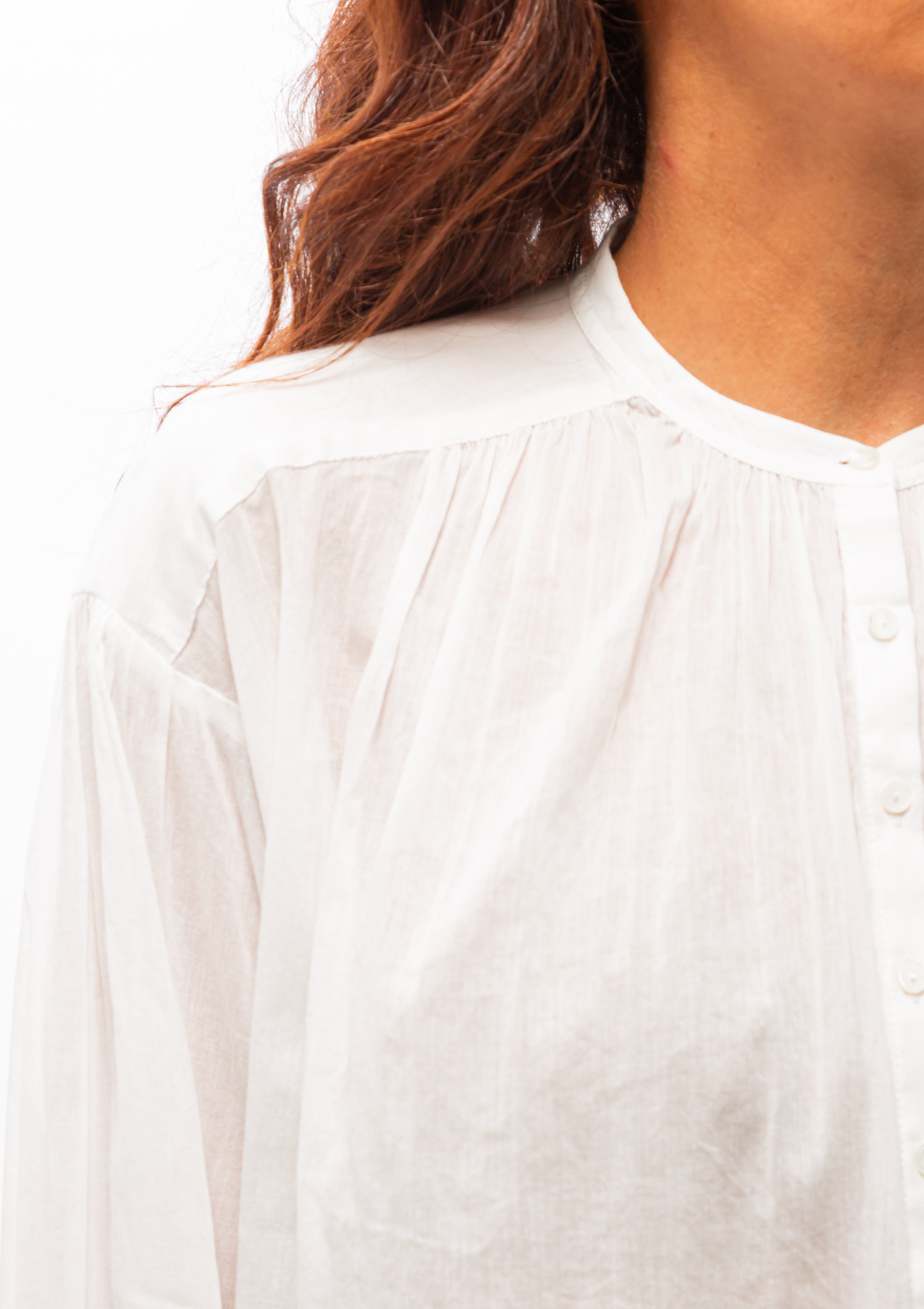 Nili Lotan Neville Blouse in Ivory. Available at Diani.
