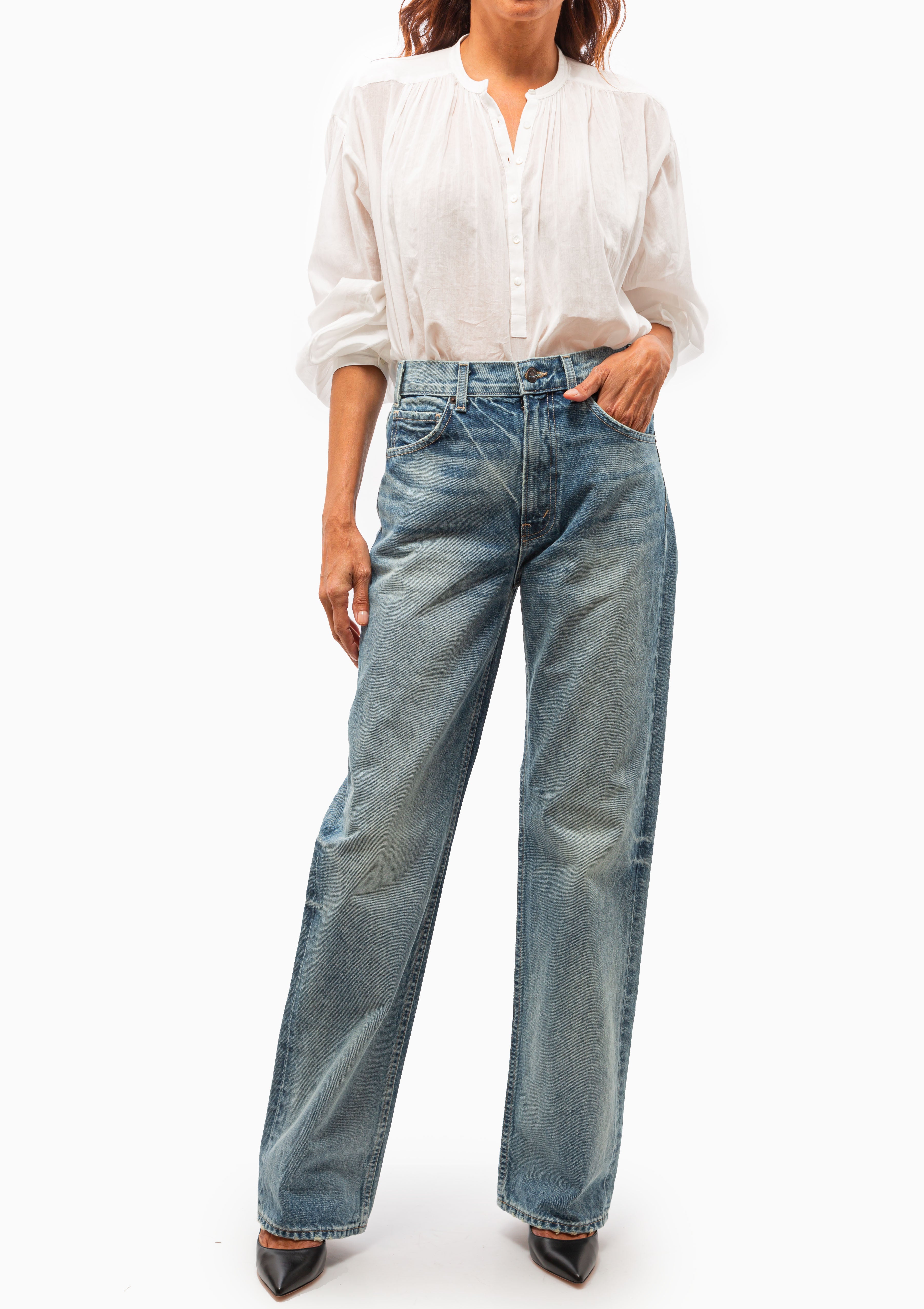 Nili Lotan Neville Blouse in Ivory. Available at Diani.