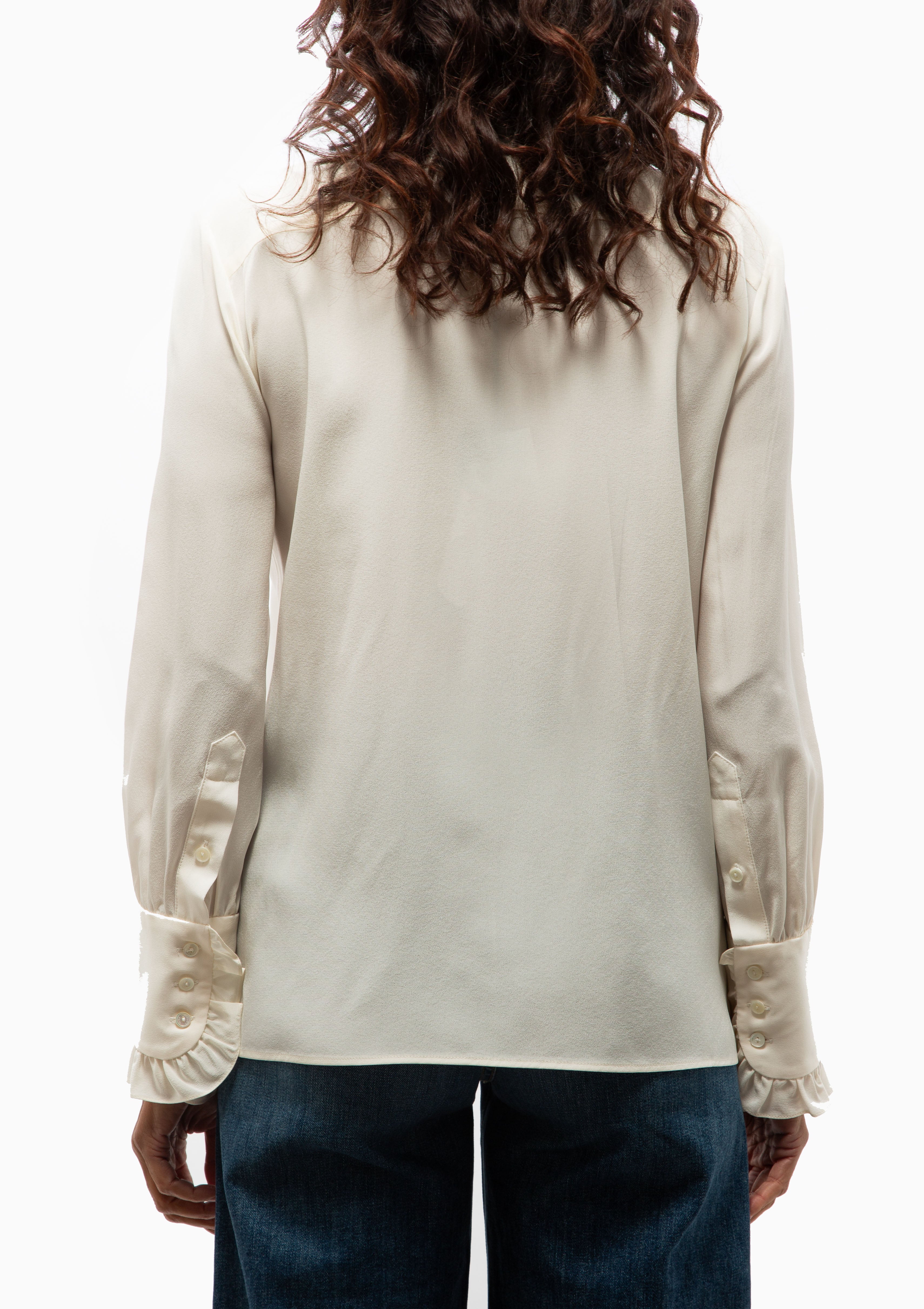 Nili Lotan Pauline Shirt in Ivory. Available at Diani.