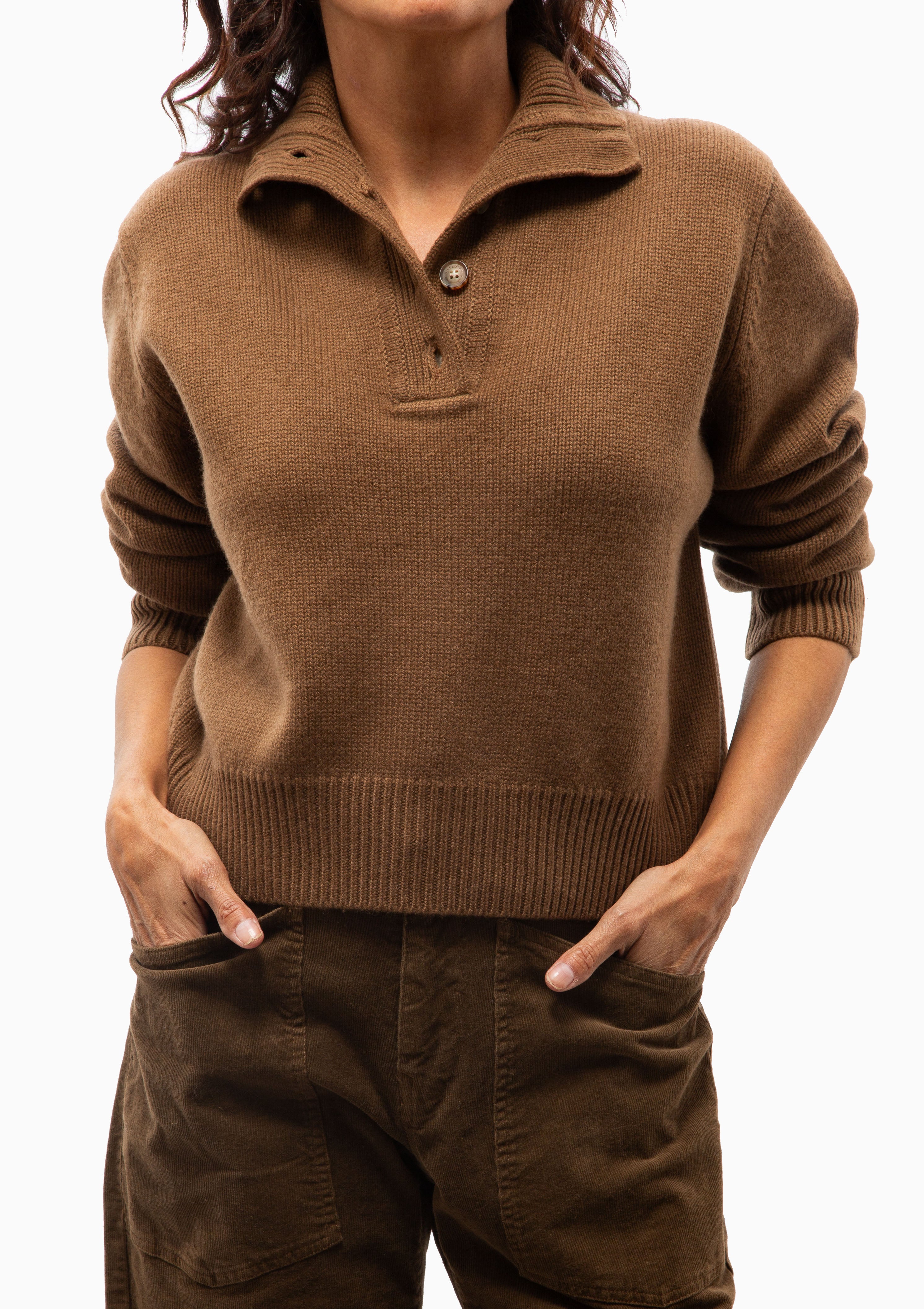 Nili Lotan Renata Sweater in Coffee. Available at Diani.