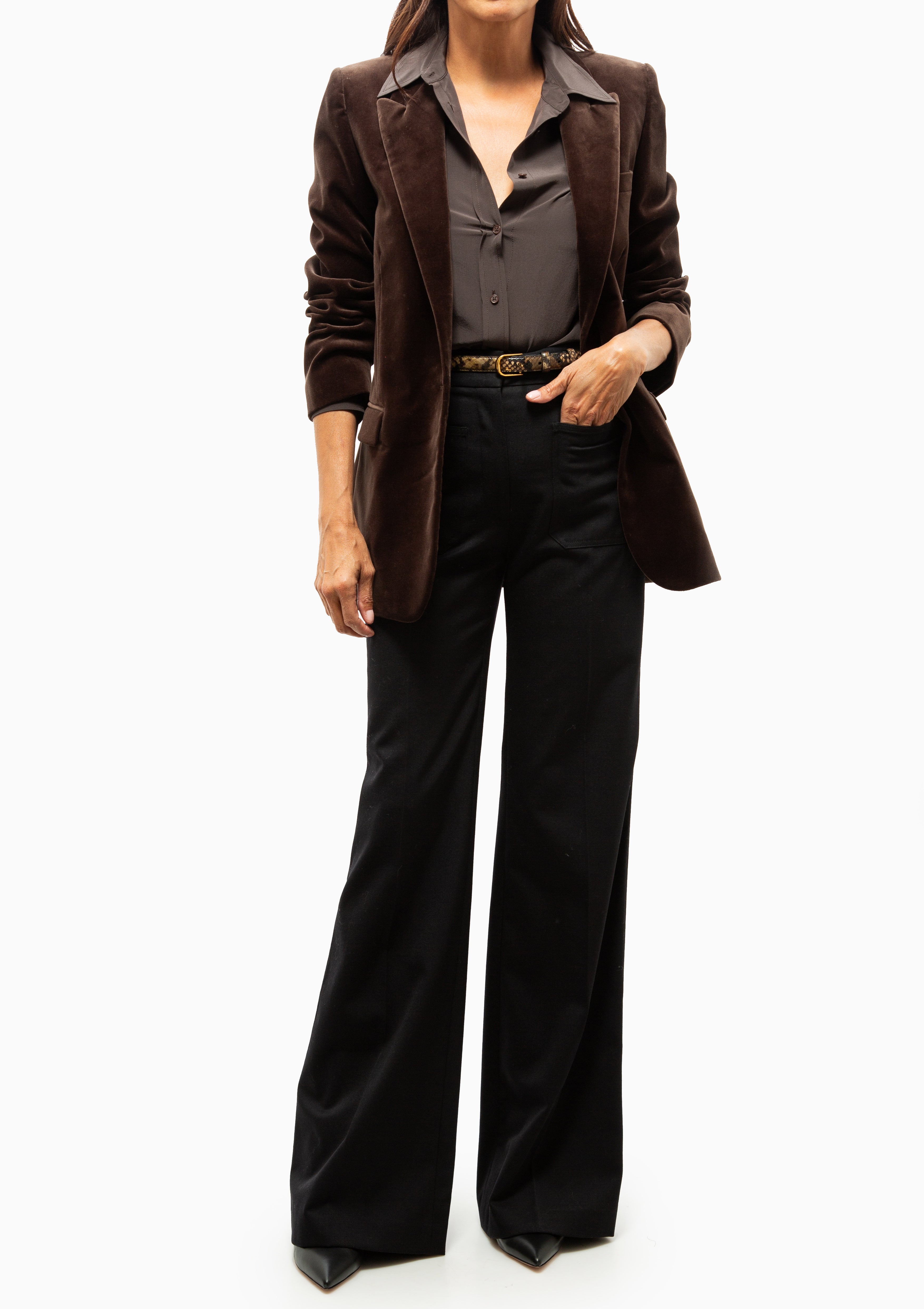 Simone Shirt | Chocolate Brown