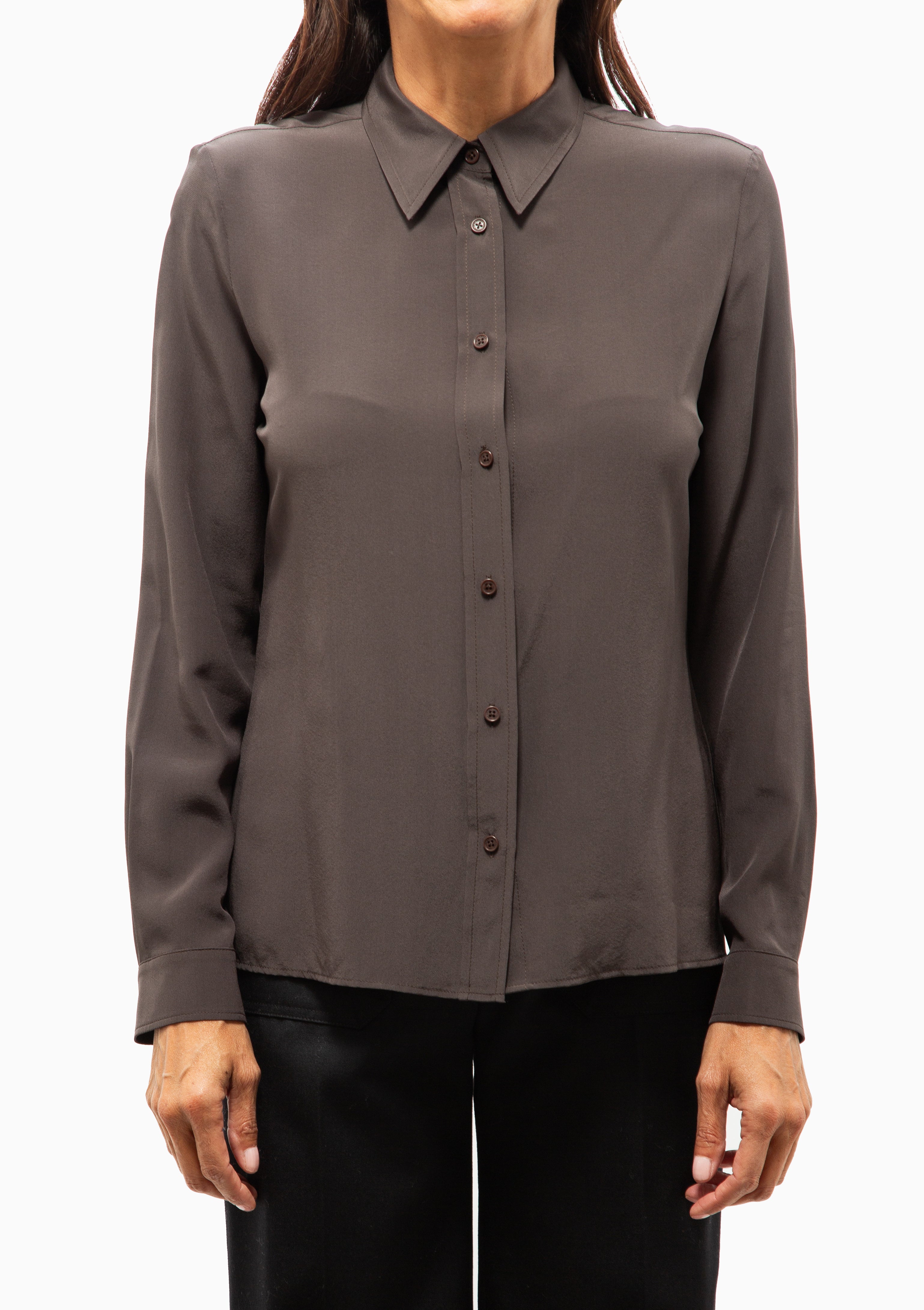 Simone Shirt | Chocolate Brown
