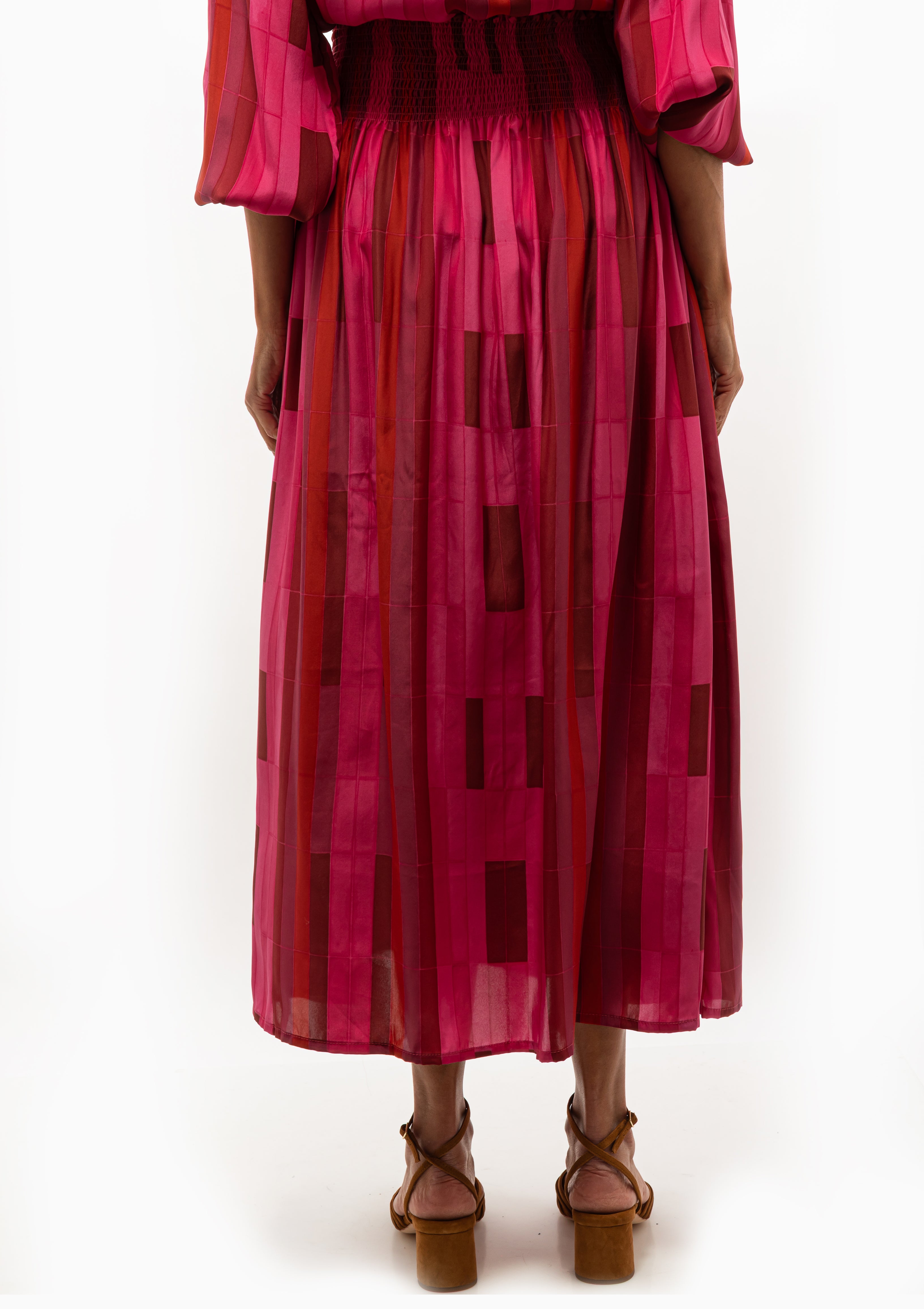 Bella Skirt | Sea Glass Silk Pink