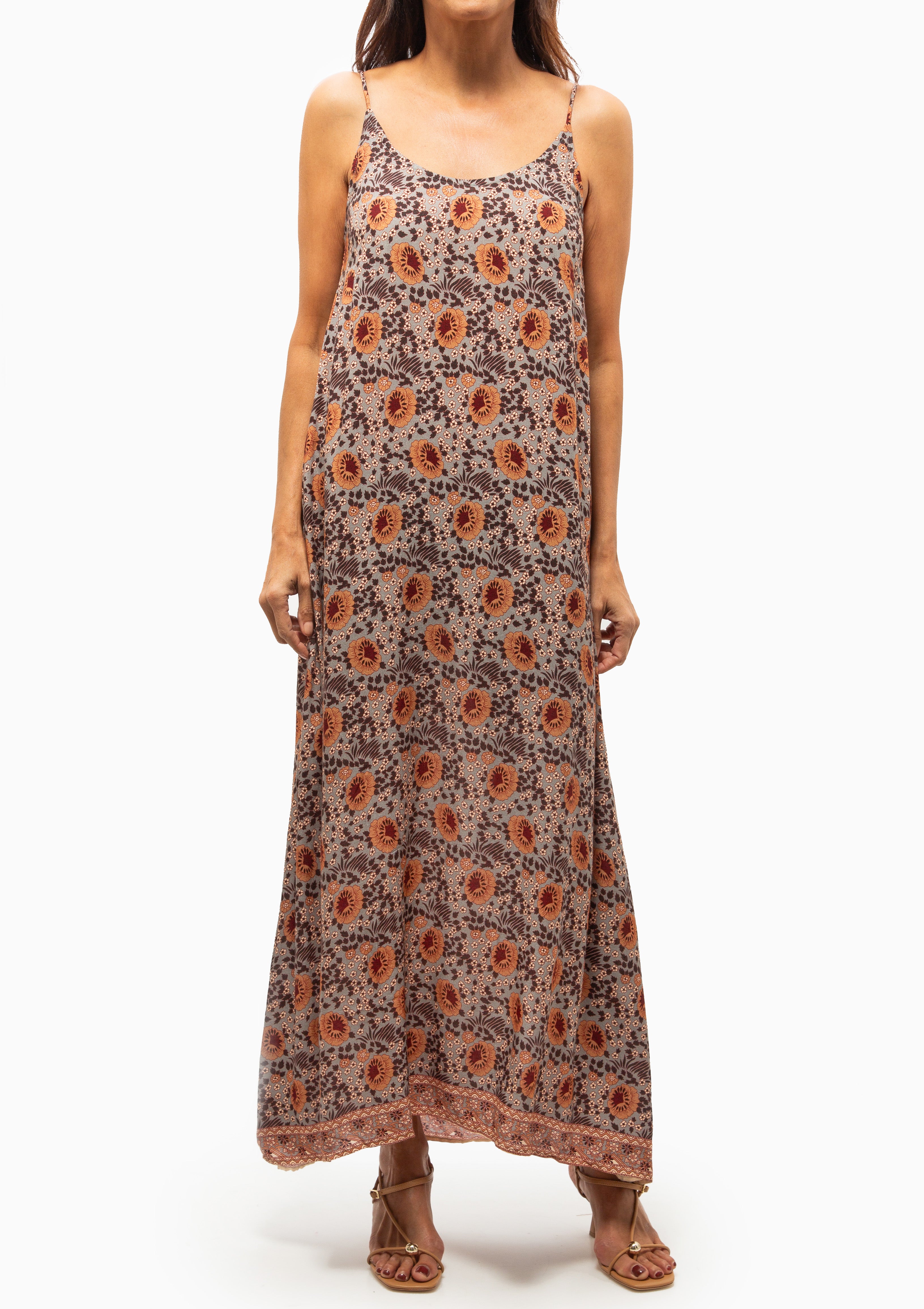 Heather Maxi | Vintage Flowers Slate