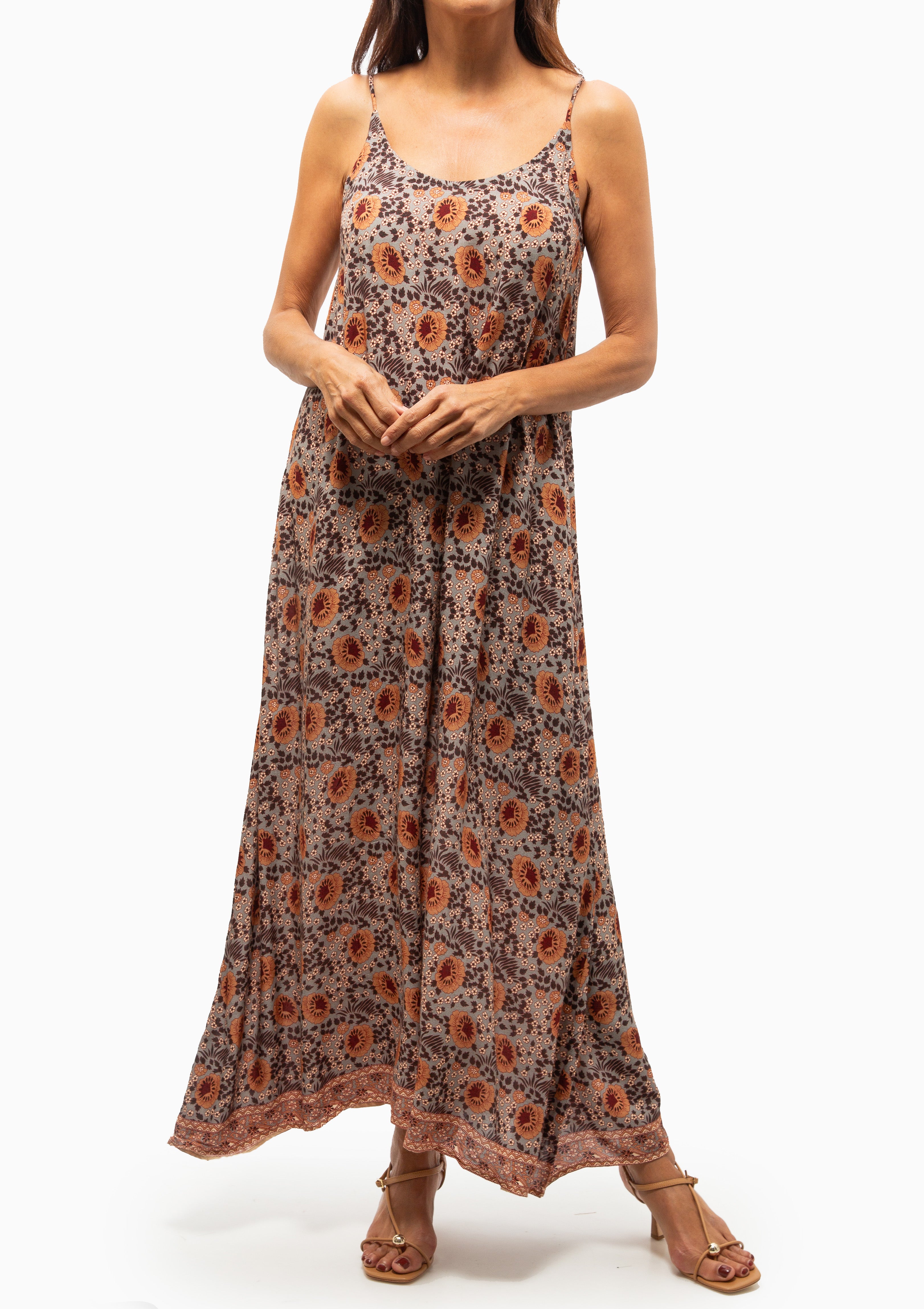 Heather Maxi | Vintage Flowers Slate