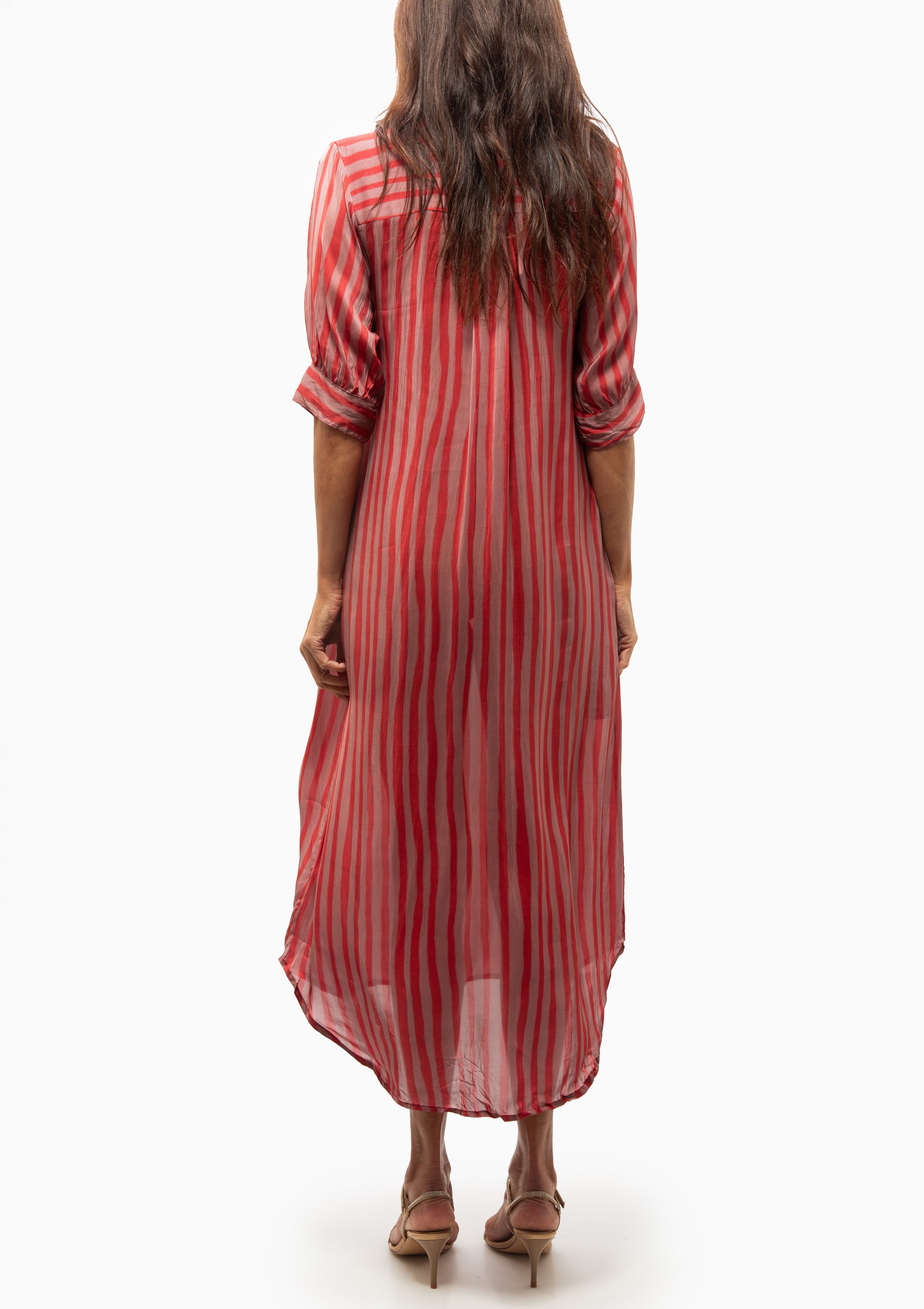 Lulu Dress | Petite Stripe Rhubarb