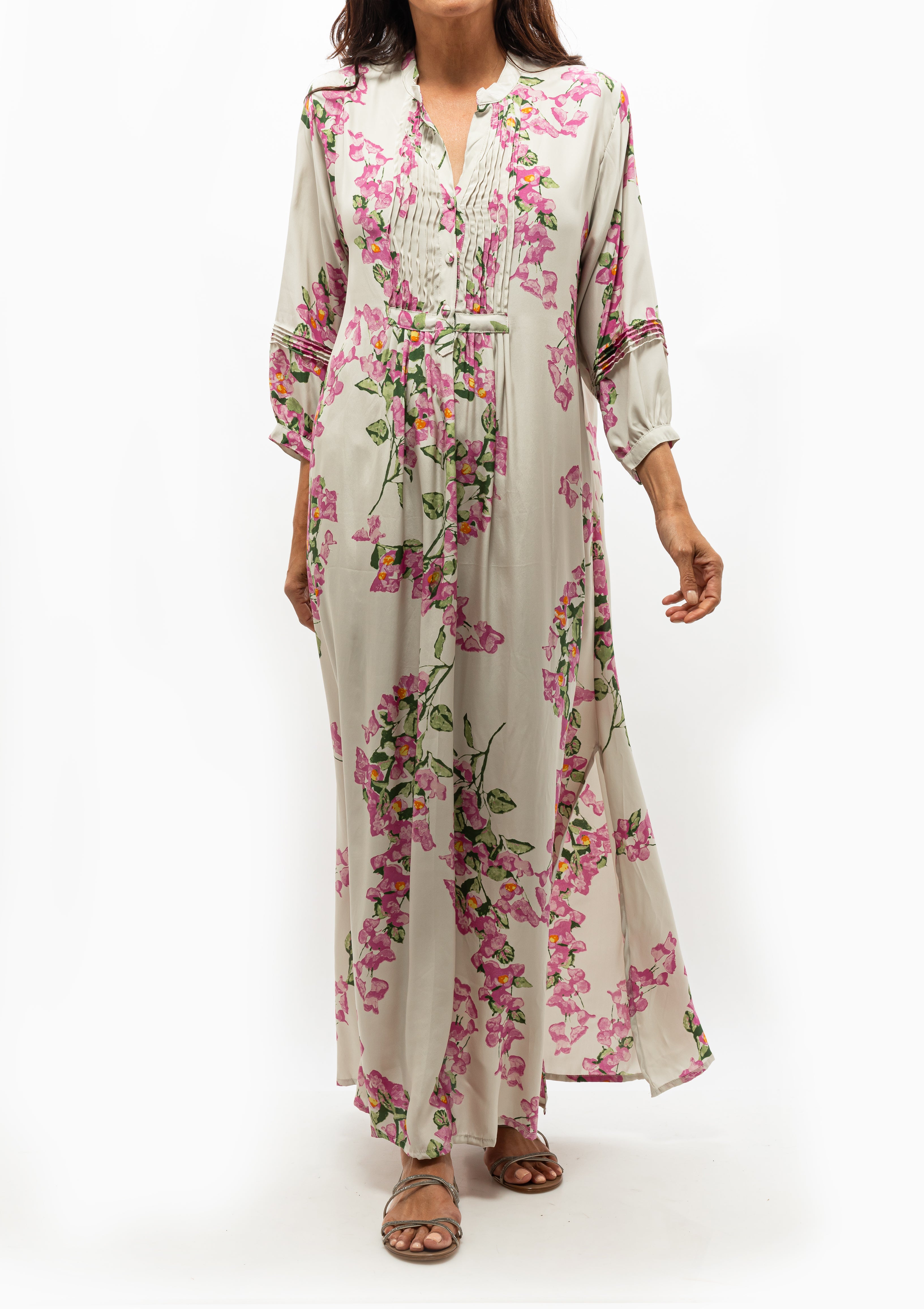 Natalie Martin Sammie Dress in Bougainvilla Mother of Pearl print — available at Diani Boutique.
