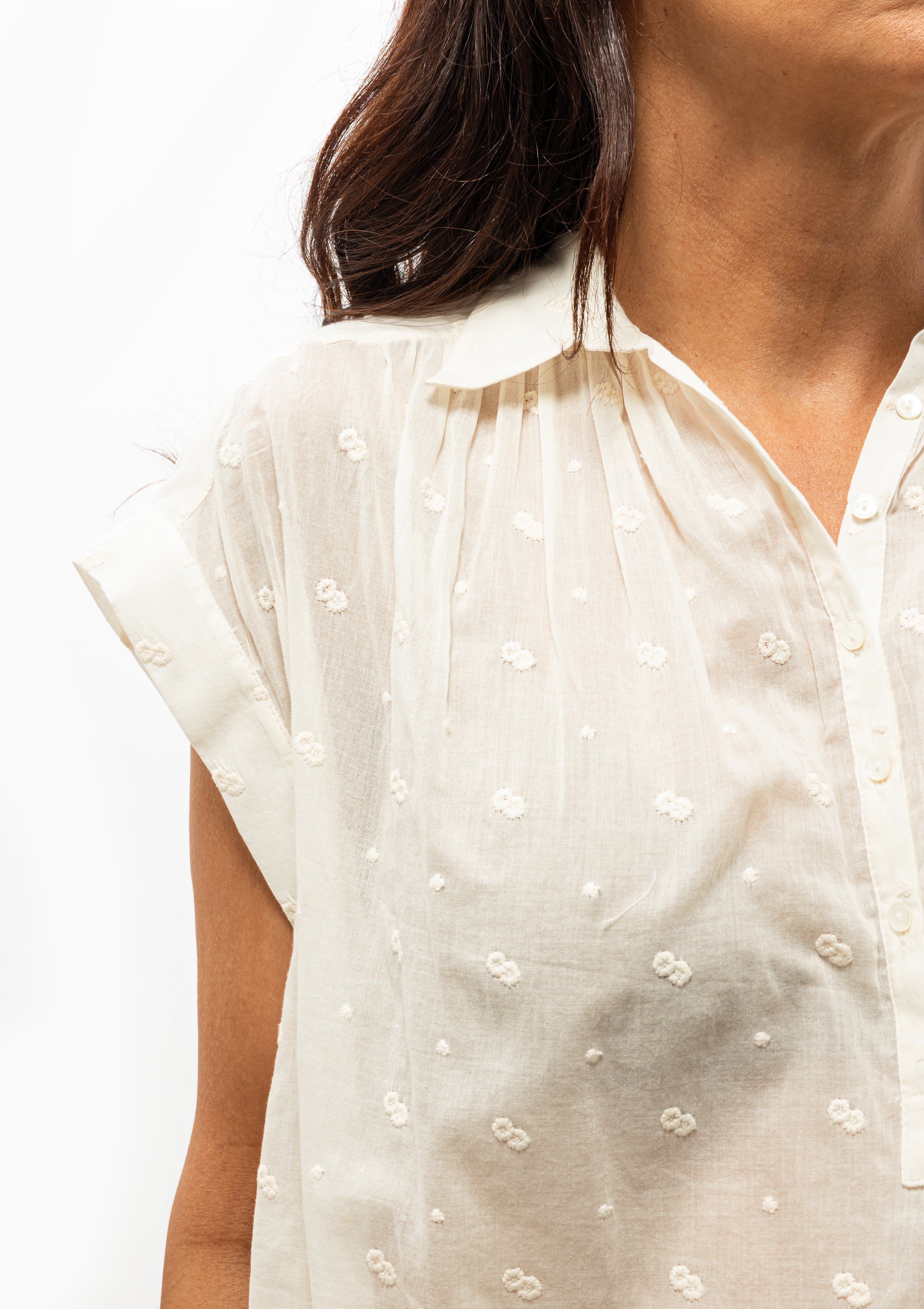 Normandy Blouse by Nili Lotan in Ivory - Available at DIani Boutique.