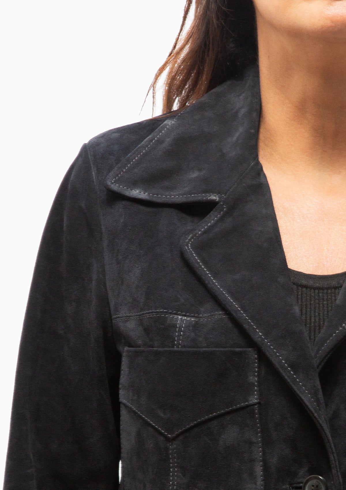 Dominic Suede Jacket | Midnight