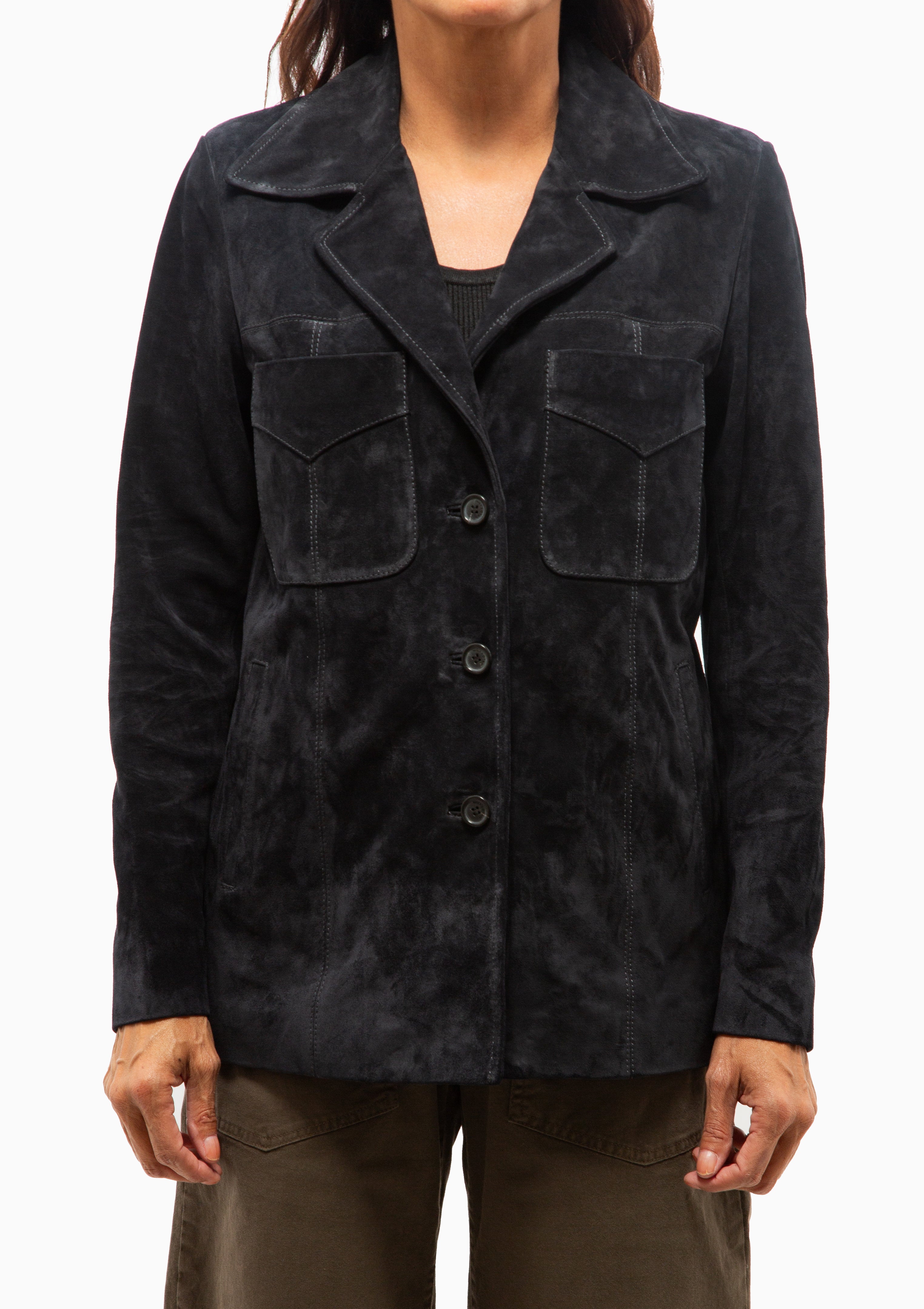 Dominic Suede Jacket | Midnight