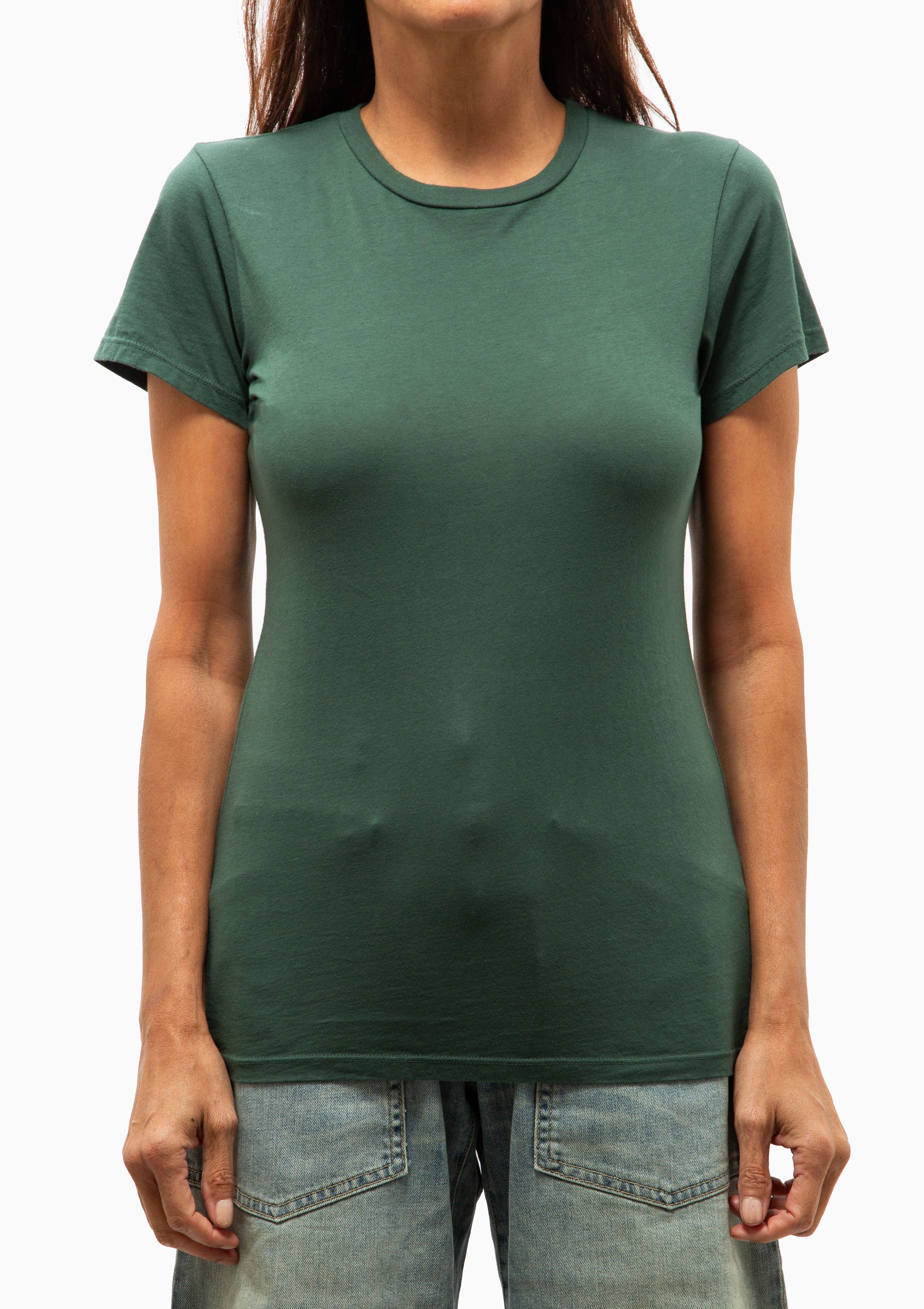 Lana Crewneck Tee | Evergreen