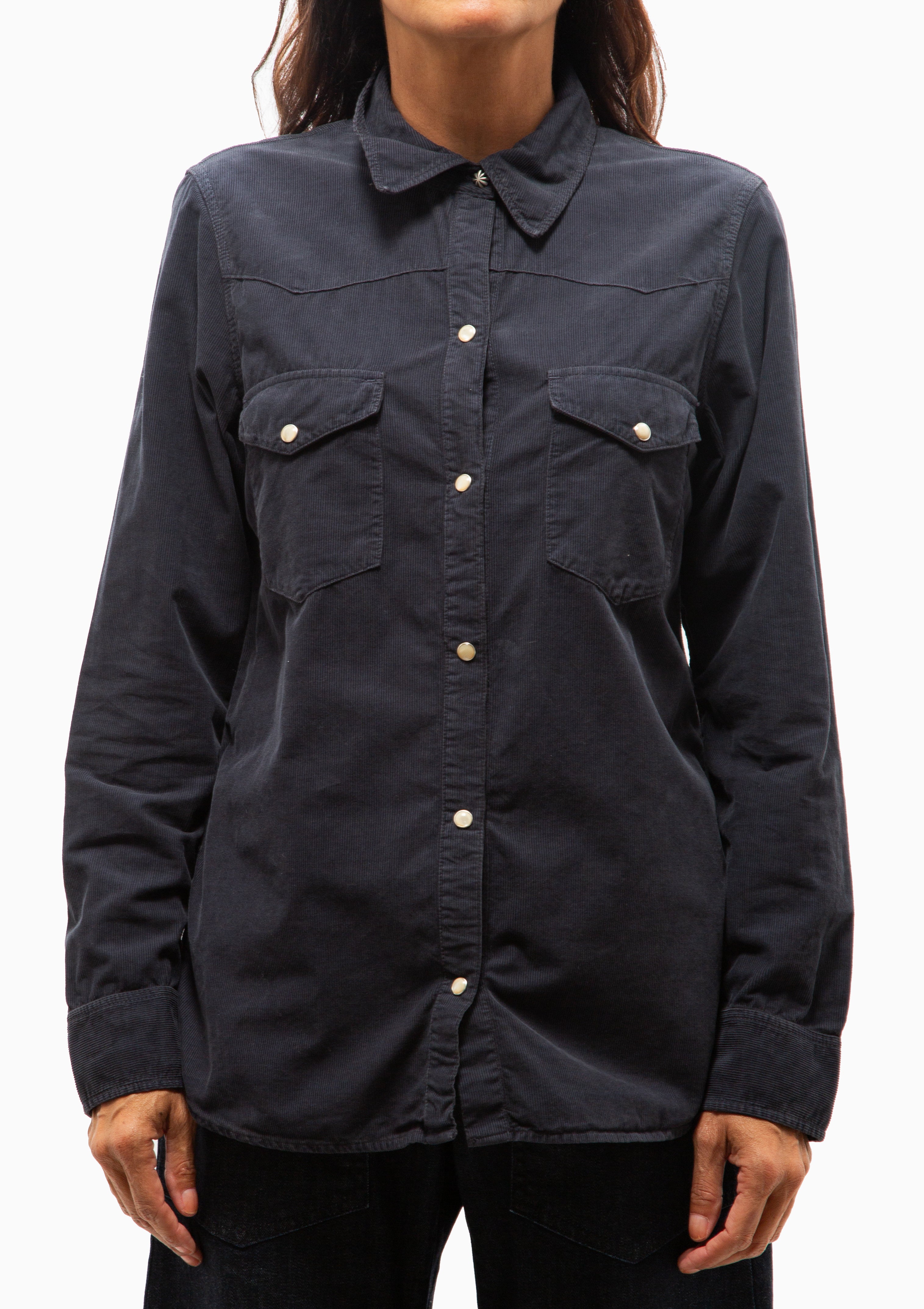 Travis Corduroy Shirt | Dusk Navy