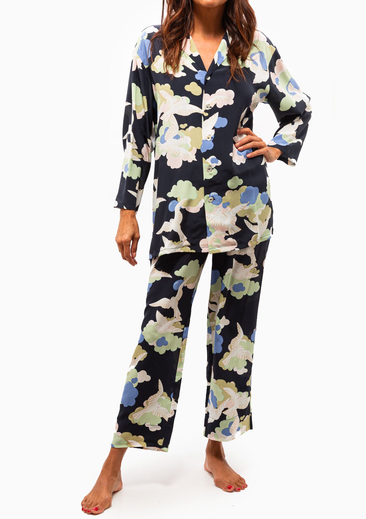 Casablanca Silk Crepe De Chine Pajamas | Jacques