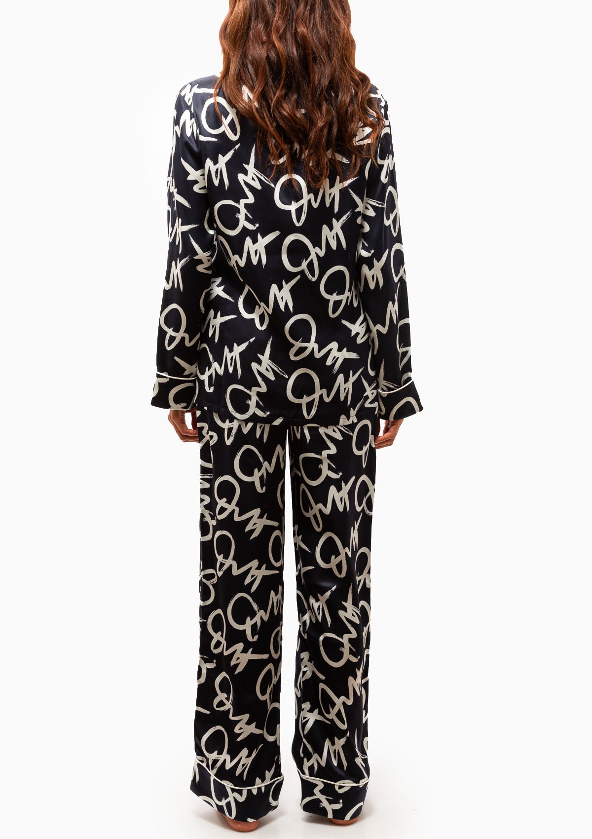 Lila Silk Satin Pajamas | Brigitte