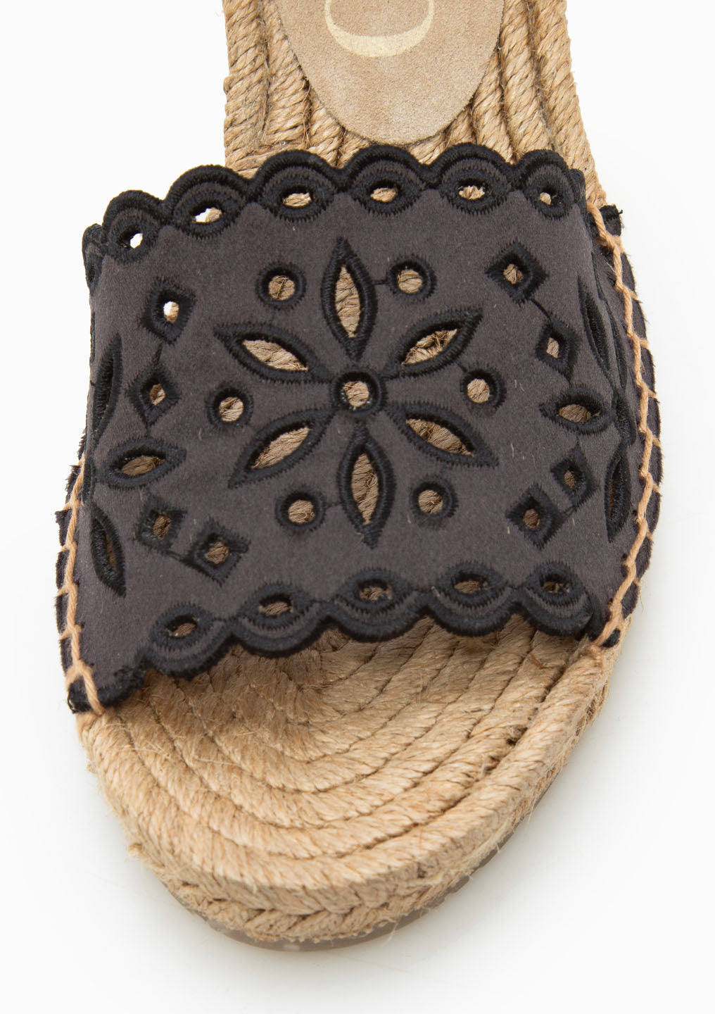 Orito Wedge | Off Black Satin